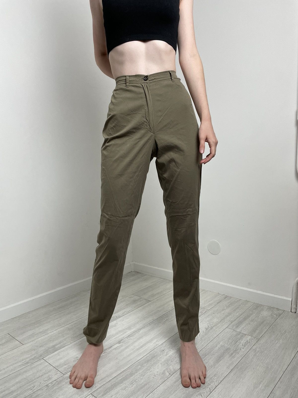Jil Sander Jil Sander Olive Nylon Women's Pants Size 29" - 6 Thumbnail