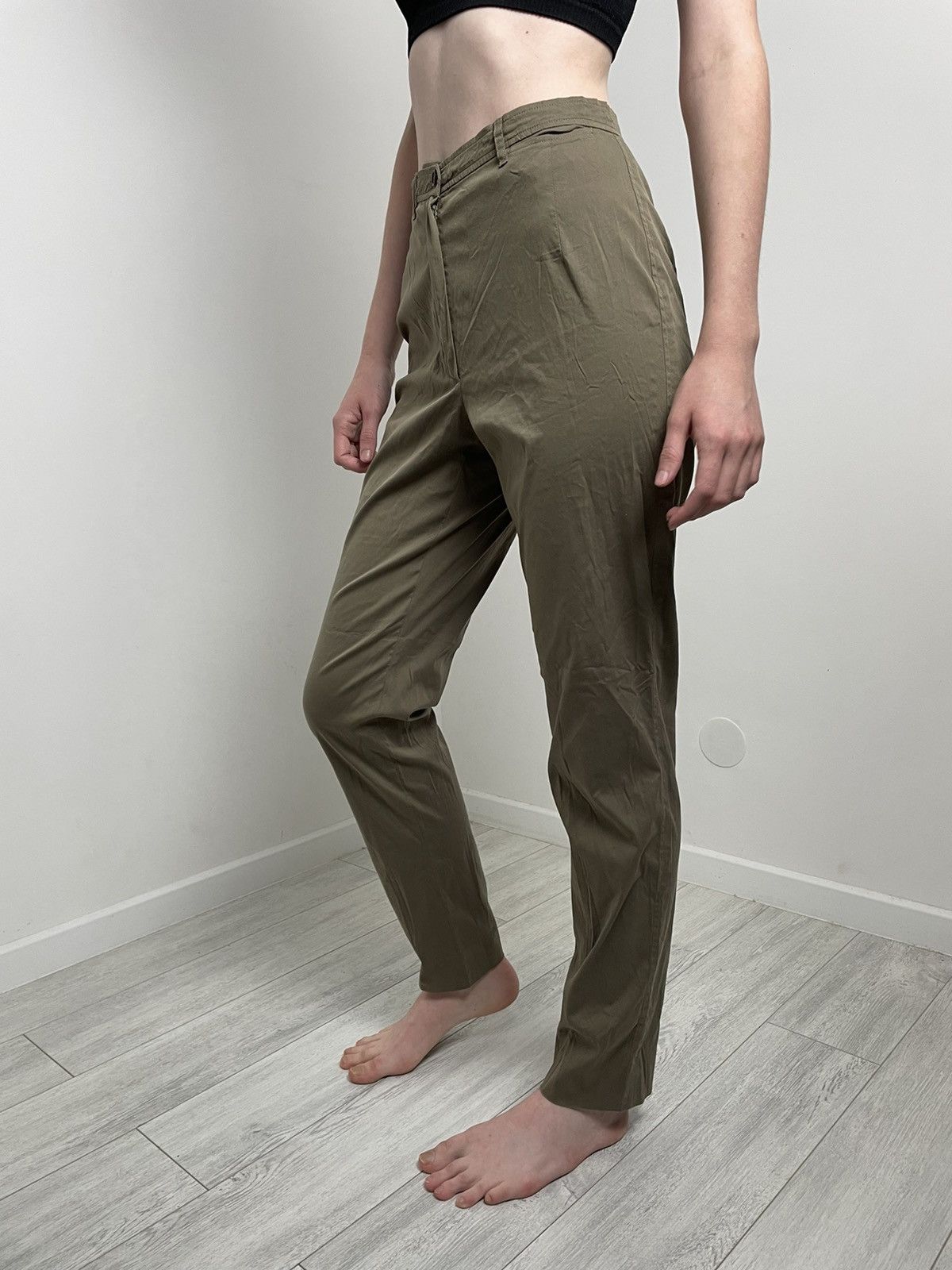 Jil Sander Jil Sander Olive Nylon Women's Pants Size 29" - 4 Thumbnail