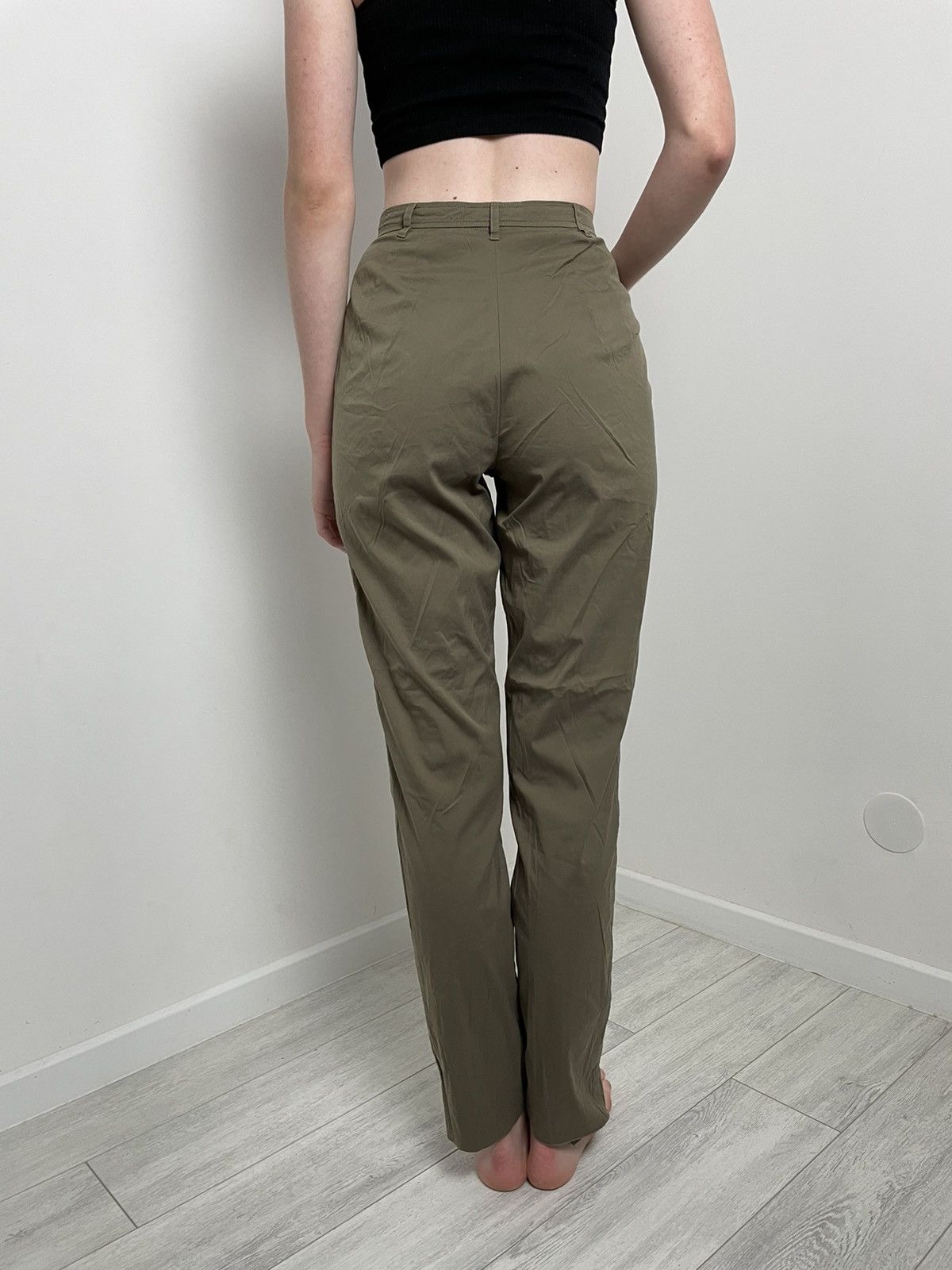 Jil Sander Jil Sander Olive Nylon Women's Pants Size 29" - 9 Thumbnail