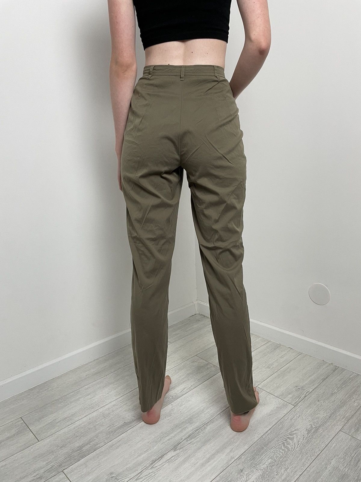 Jil Sander Jil Sander Olive Nylon Women's Pants Size 29" - 10 Thumbnail
