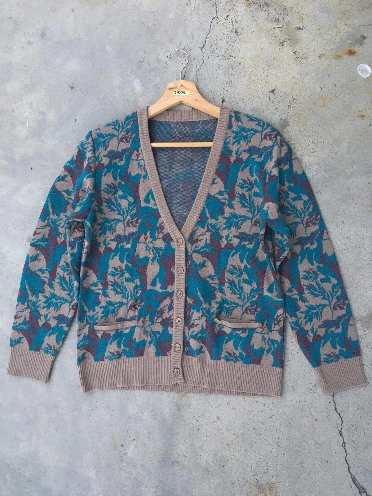Aran Isles Knitwear × Designer 📌Cardigan Luxury Fully Printed Pullover Knitted Pattern Size US S / EU 44-46 / 1 - 1 Thumbnail