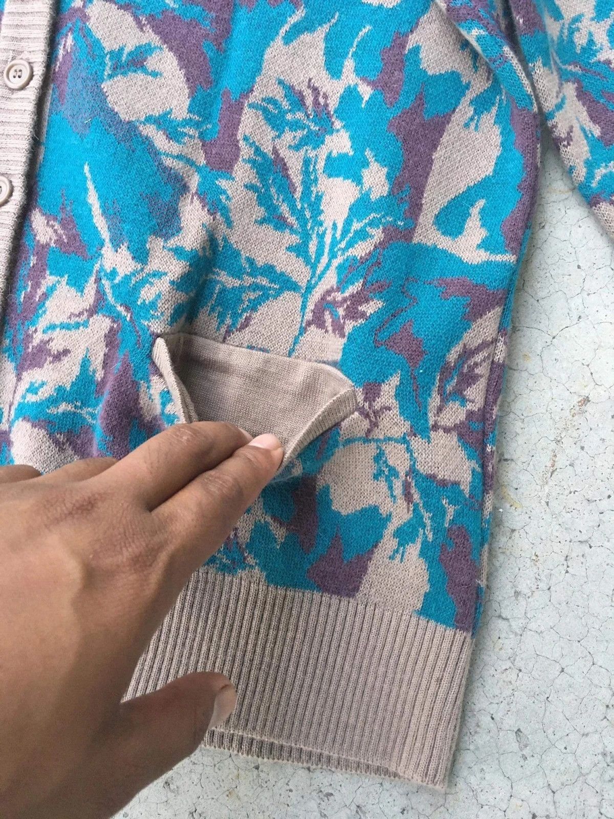 Aran Isles Knitwear × Designer 📌Cardigan Luxury Fully Printed Pullover Knitted Pattern Size US S / EU 44-46 / 1 - 6 Thumbnail