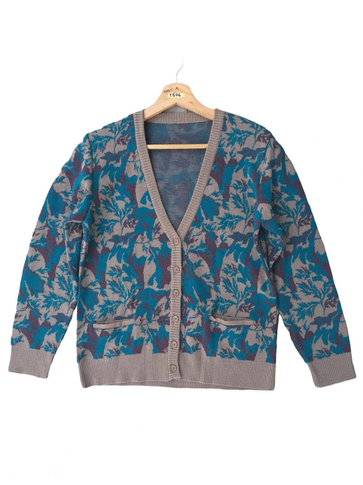 Aran Isles Knitwear × Designer 📌Cardigan Luxury Fully Printed Pullover Knitted Pattern Size US S / EU 44-46 / 1 - 4 Thumbnail