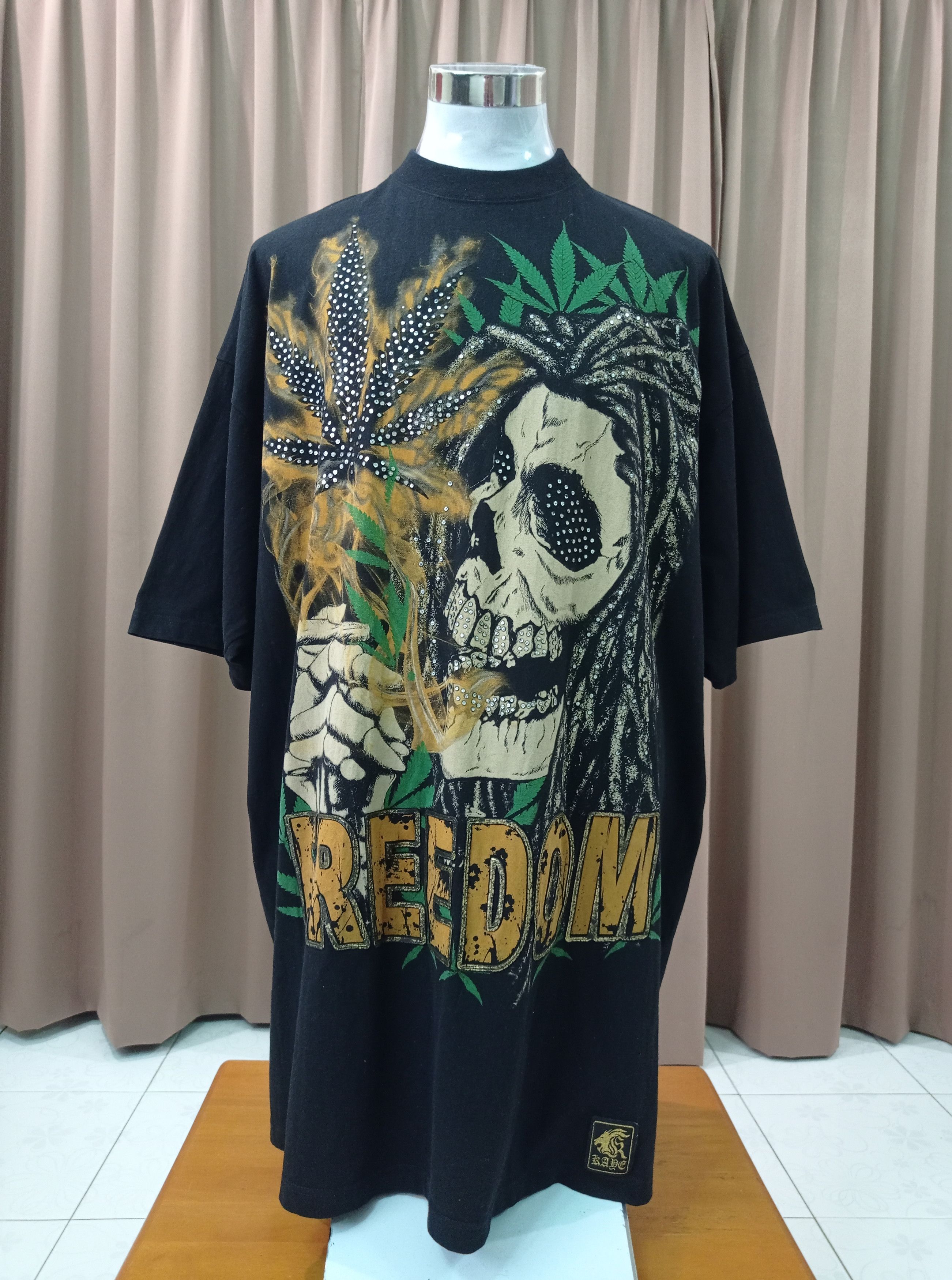 Other 4XL XXXXL SKULL SMOKING WEED BIG & TALL TEE Size US XXL / EU 58 / 5 - 1 Thumbnail