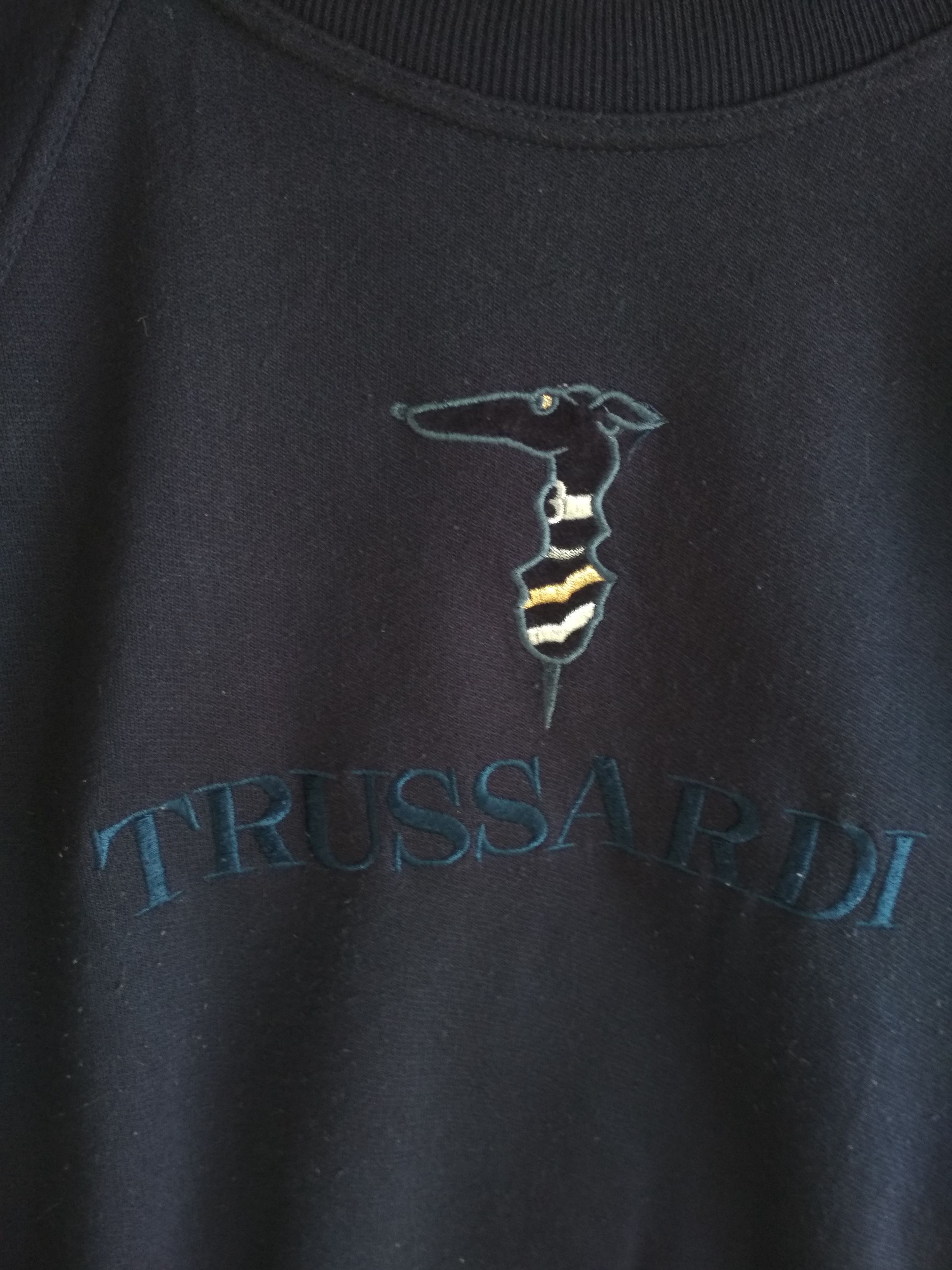 Trussardi VINTAGE TRUSSARDI MADE IN ITALY BIG SPELL OUT SWEATSHIRT Size US L / EU 52-54 / 3 - 2 Thumbnail