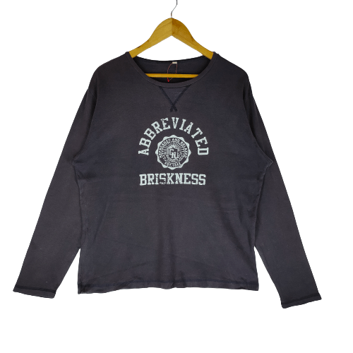 image of Designer Abbreviated Briskness Big Logo Long Sleeve Sweatshirt, Men's (Size Large)