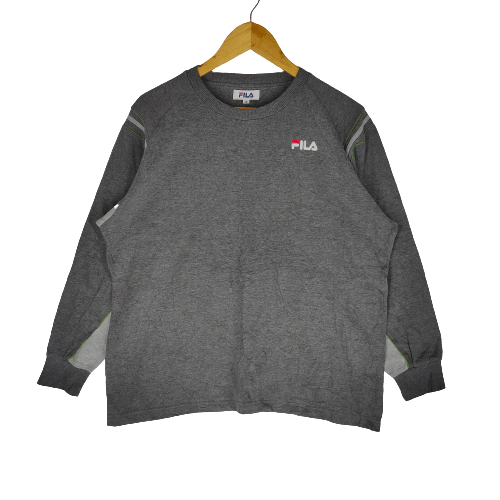 Fila FILA EMBROIDERY SPELLOUT Logo Stripe Pattern Sweatshirt Size US L / EU 52-54 / 3 - 1 Thumbnail