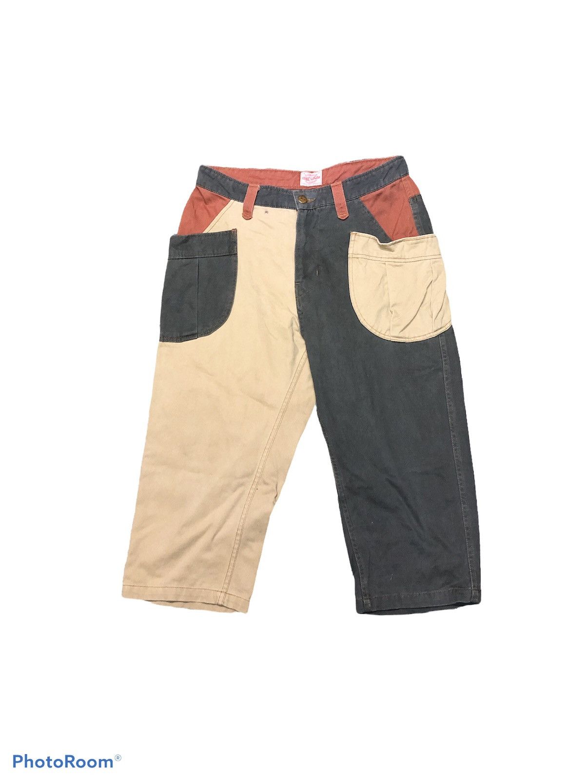 Japanese Brand CUBE SUGAR COLOUR BLOCK 3 QUARTER PANT Size US 30 / EU 46 - 1 Thumbnail