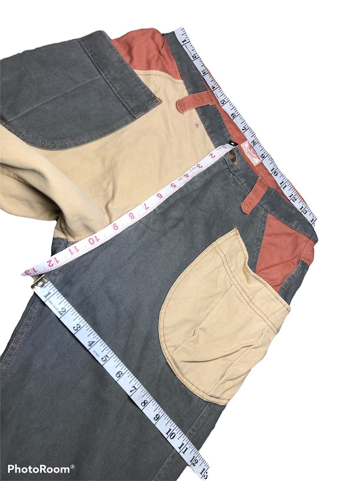 Japanese Brand CUBE SUGAR COLOUR BLOCK 3 QUARTER PANT Size US 30 / EU 46 - 7 Thumbnail