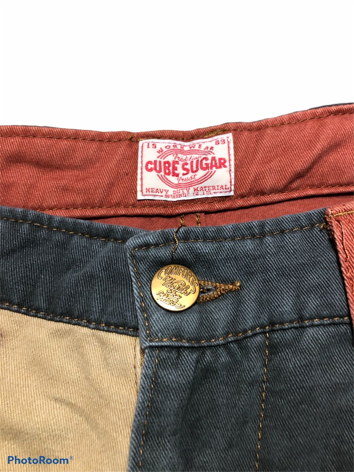 Japanese Brand CUBE SUGAR COLOUR BLOCK 3 QUARTER PANT Size US 30 / EU 46 - 4 Thumbnail