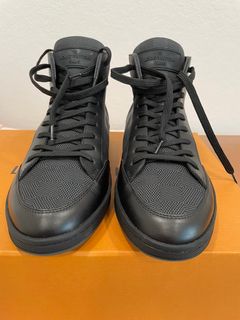 Rivoli leather high trainers Louis Vuitton Black size 6.5 UK in