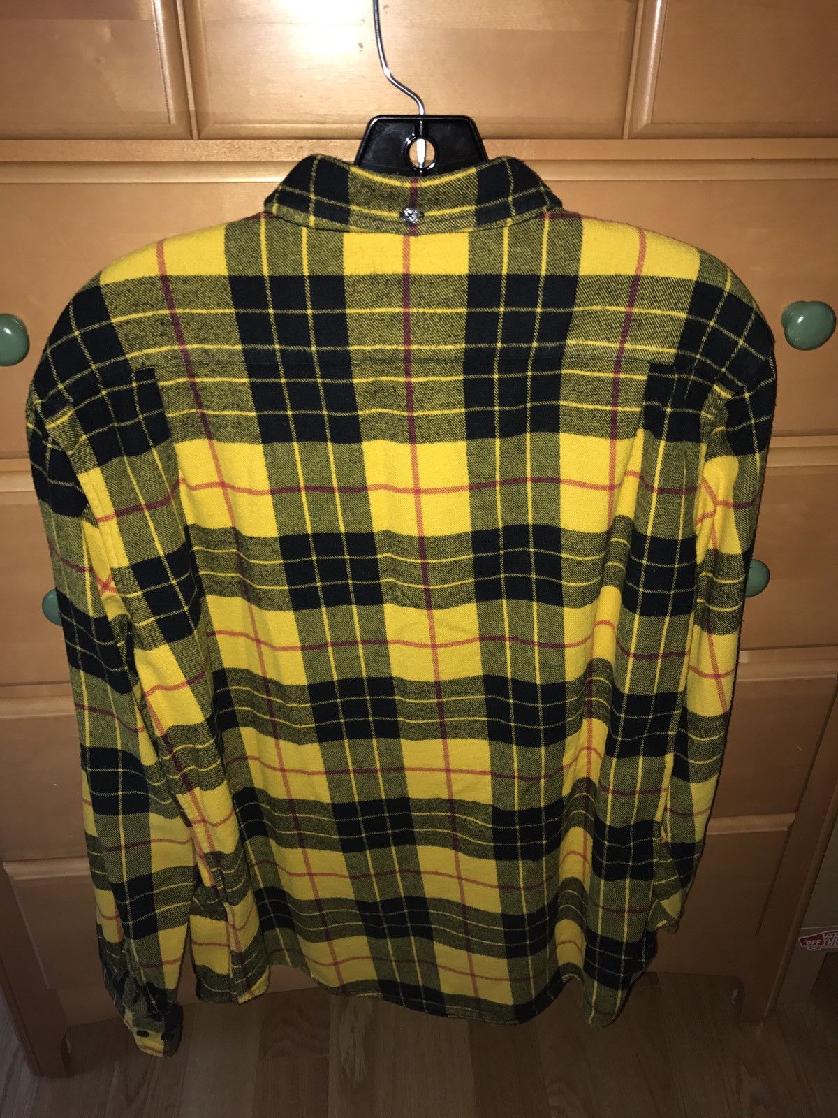 Supreme Supreme Tartan Flannel Button Down Up Shirt Size Large Yellow Black  Rare Grail ASAP Rocky Ian Connor