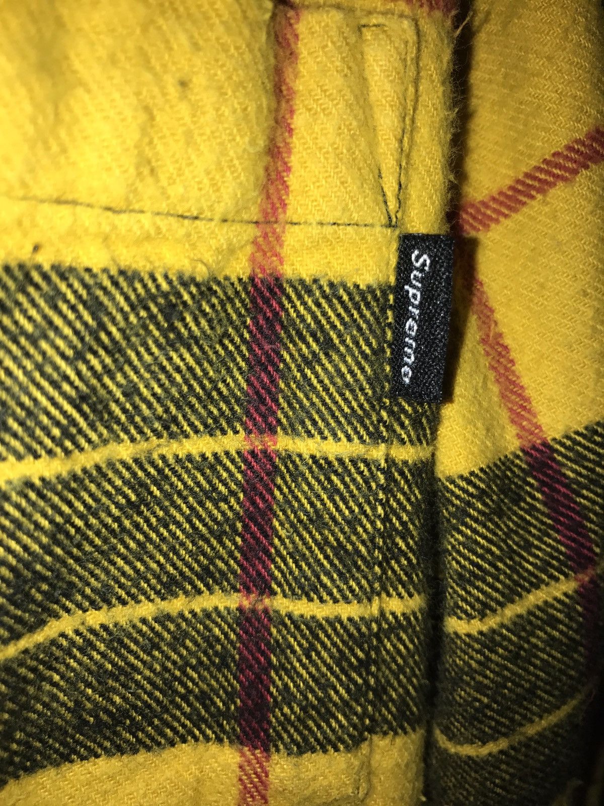 Supreme Supreme Tartan Flannel Button Down Up Shirt Size Large Yellow Black  Rare Grail ASAP Rocky Ian Connor