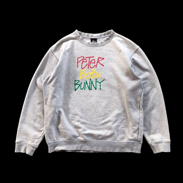 Stussy Distress STUSSY “Peter Bob and Bunny” Crewneck Sweatshirt