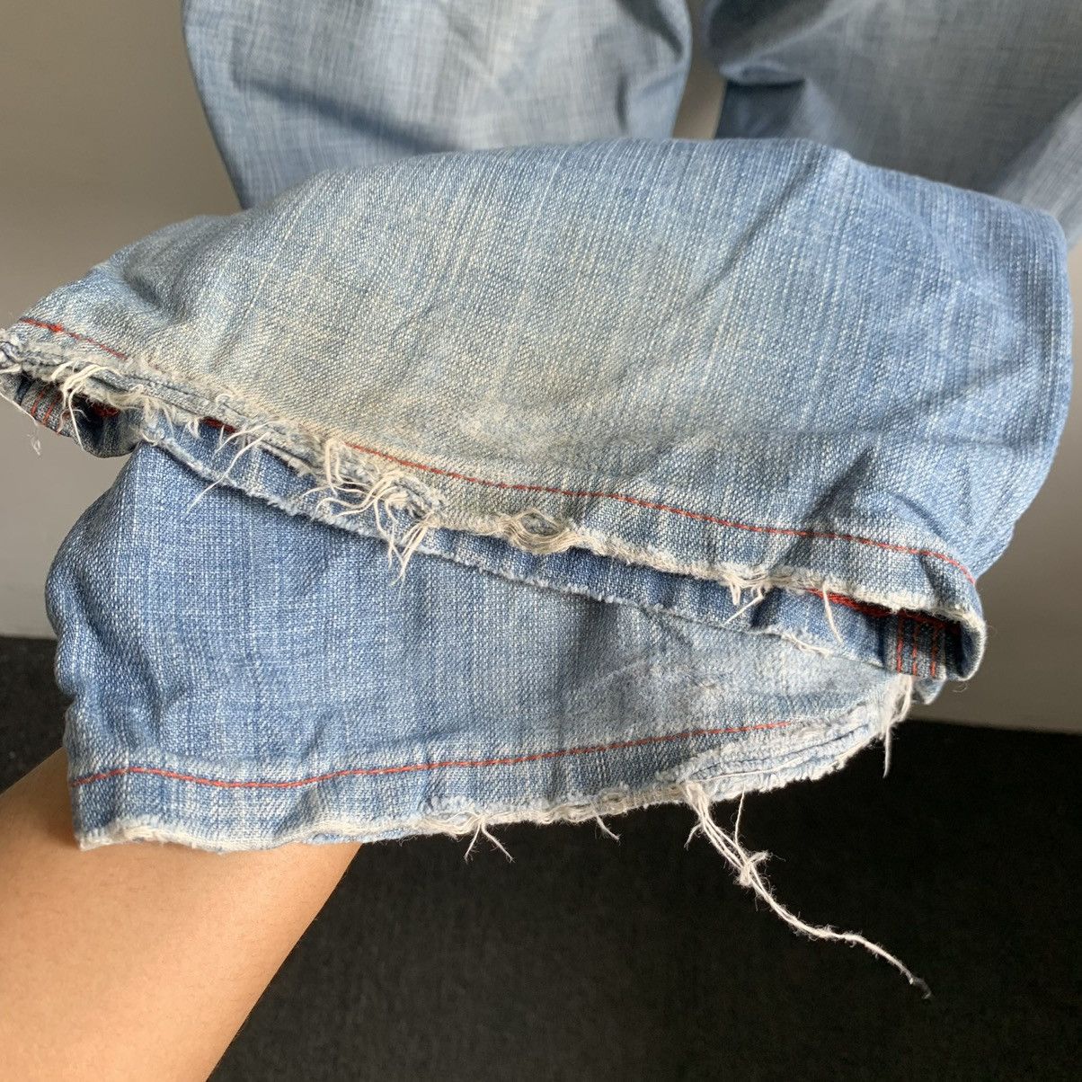 Kapital Edwin Blue Trip 503 Japanese TRASHED Jeans Denim Size US 38 / EU 54 - 10 Thumbnail