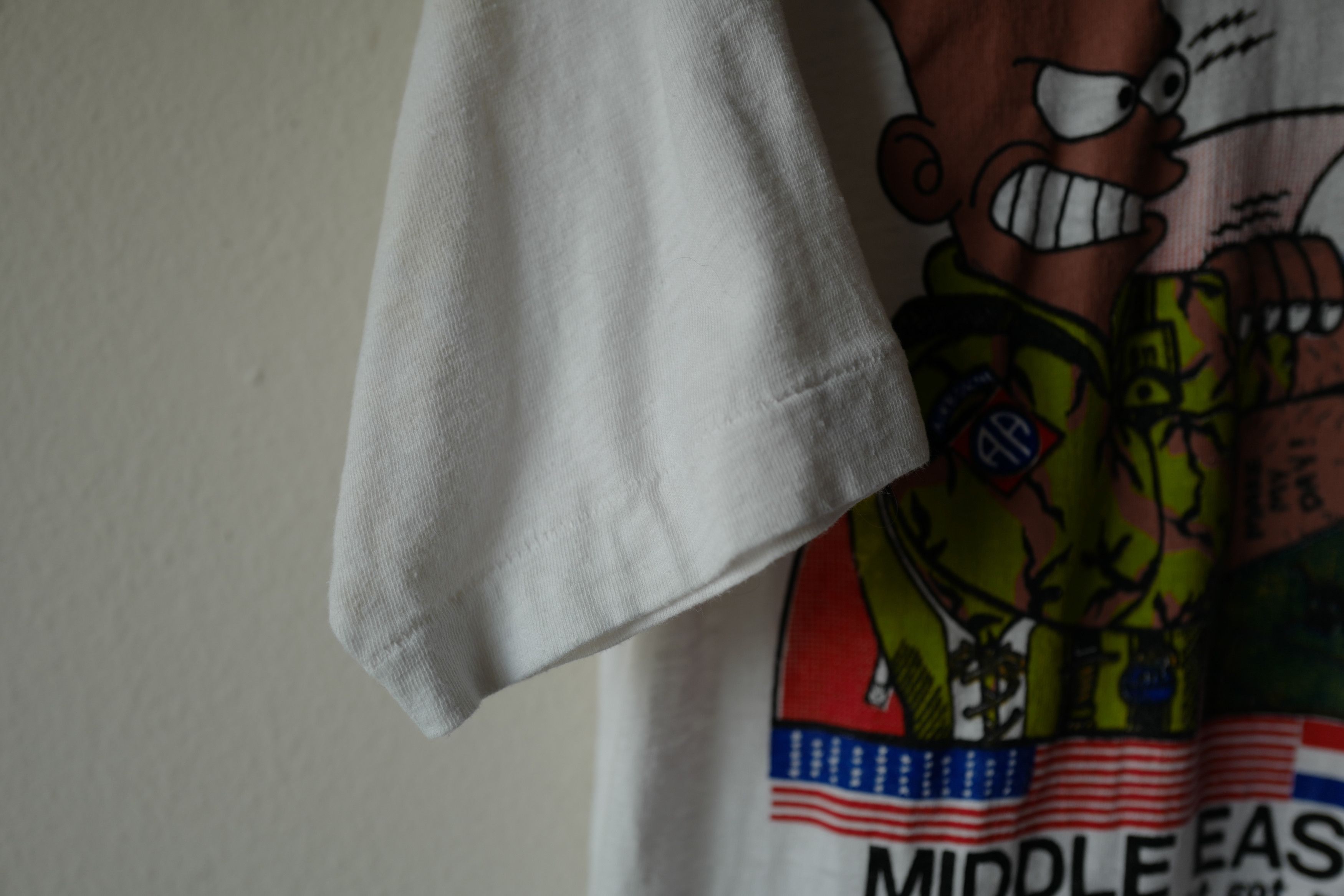 Vintage Vintage 90's Sadaam Hussein / Bart - Middle East Crisis Tee Size US XL / EU 56 / 4 - 3 Thumbnail
