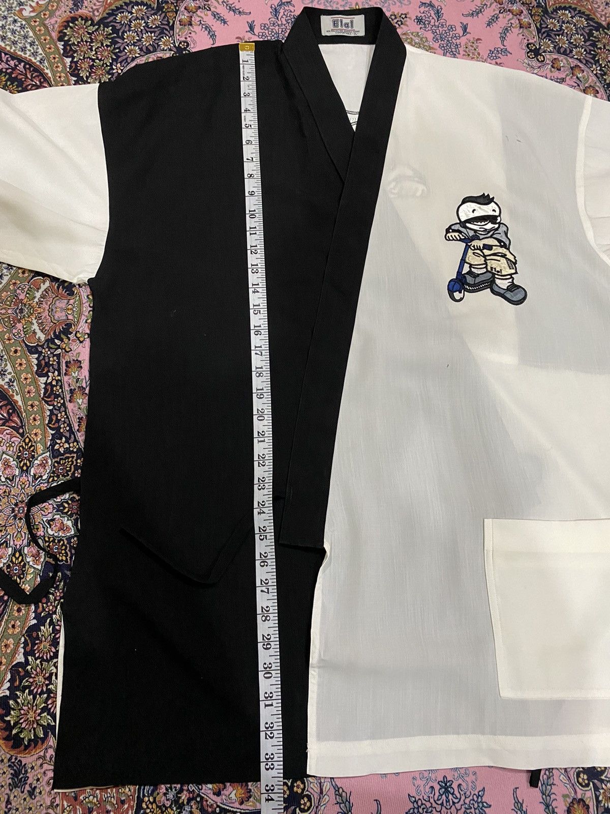 Japanese Brand Haori Kimono Cardigan Embroidery Boy On Scooter Logo Size US XL / EU 56 / 4 - 18 Thumbnail
