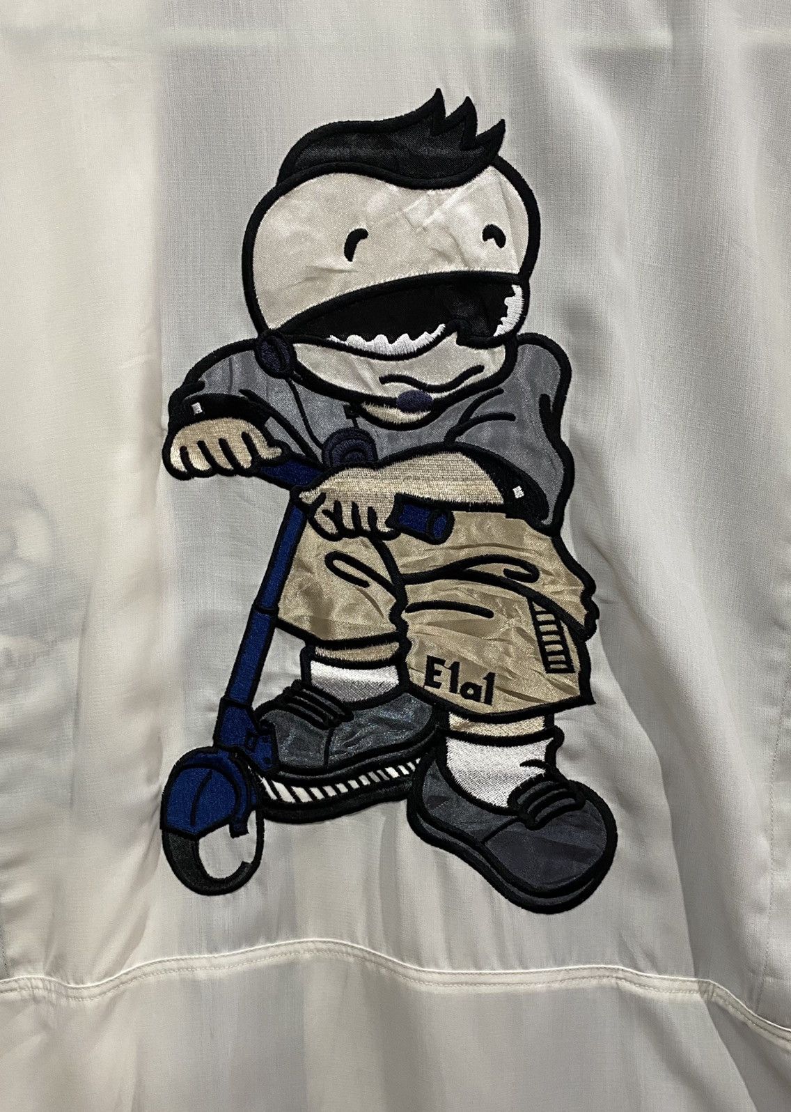 Japanese Brand Haori Kimono Cardigan Embroidery Boy On Scooter Logo Size US XL / EU 56 / 4 - 7 Thumbnail
