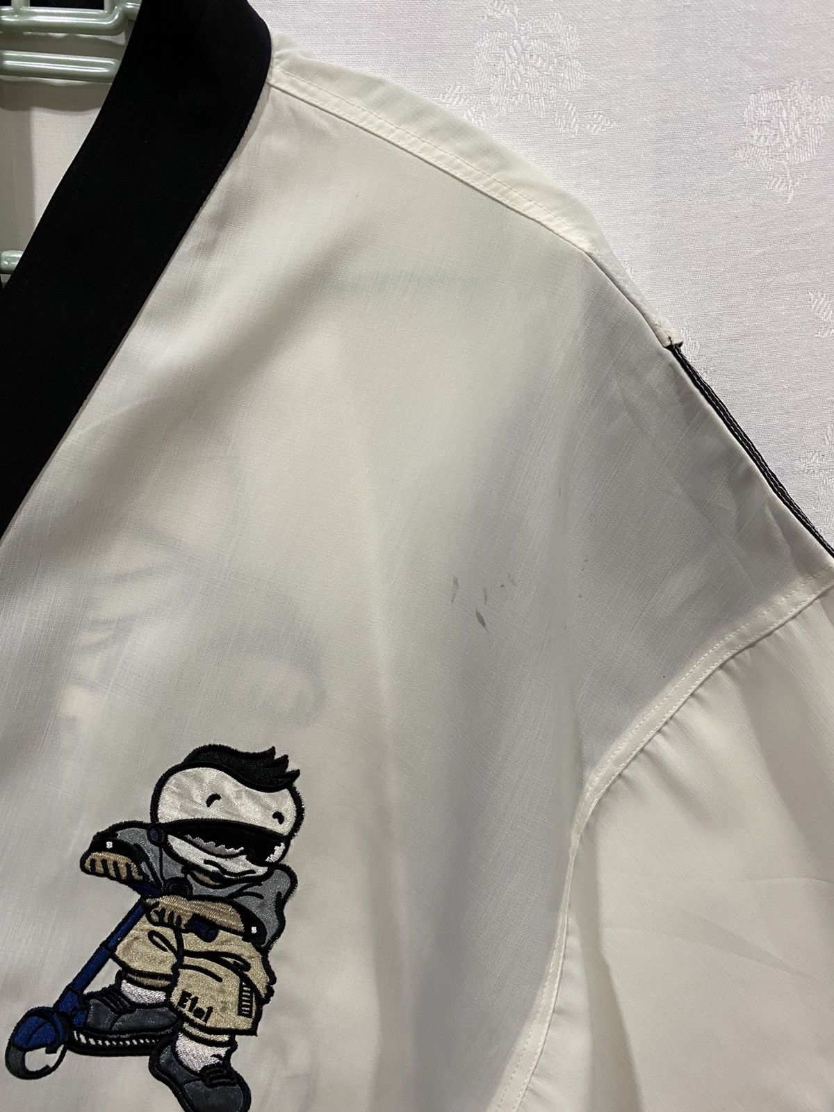 Japanese Brand Haori Kimono Cardigan Embroidery Boy On Scooter Logo Size US XL / EU 56 / 4 - 13 Thumbnail