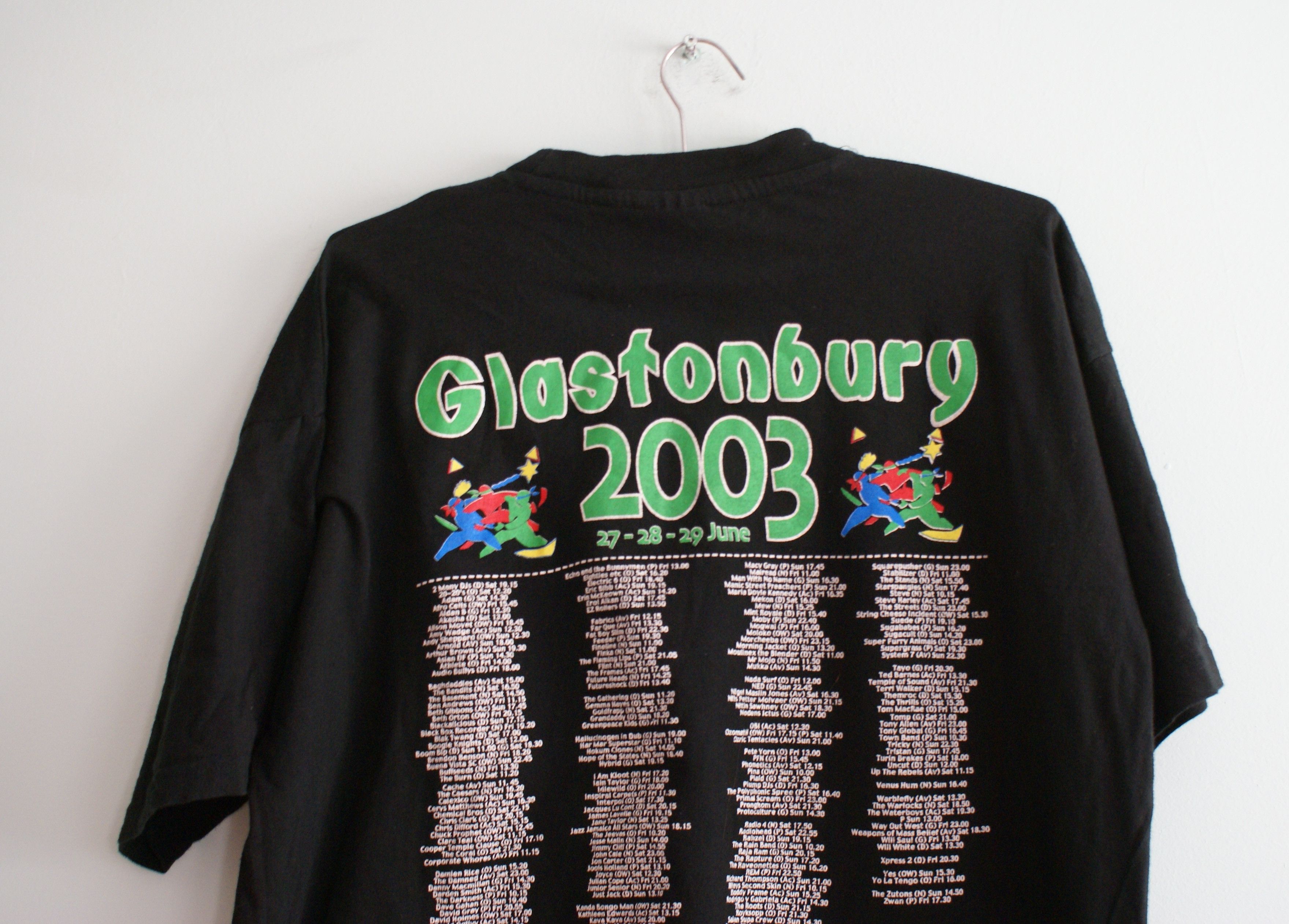 Band Tees 2003 Glastonbury Festival shirt, Memorabilia shirt, Size US L / EU 52-54 / 3 - 5 Thumbnail