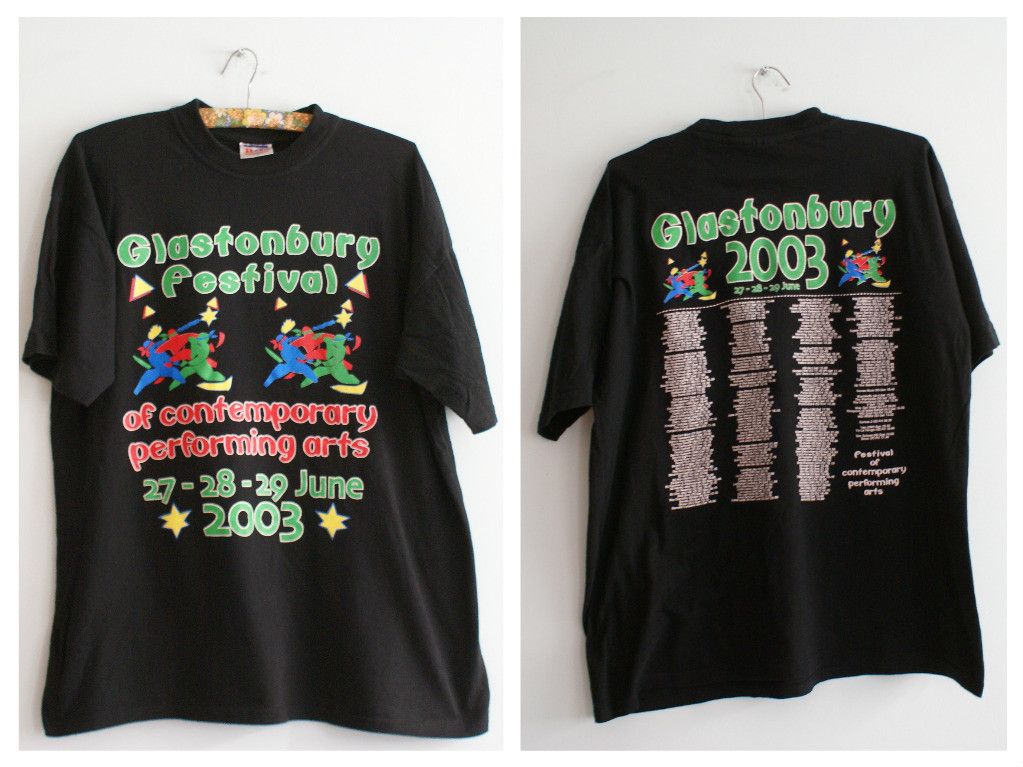 Band Tees 2003 Glastonbury Festival shirt, Memorabilia shirt, Size US L / EU 52-54 / 3 - 2 Thumbnail