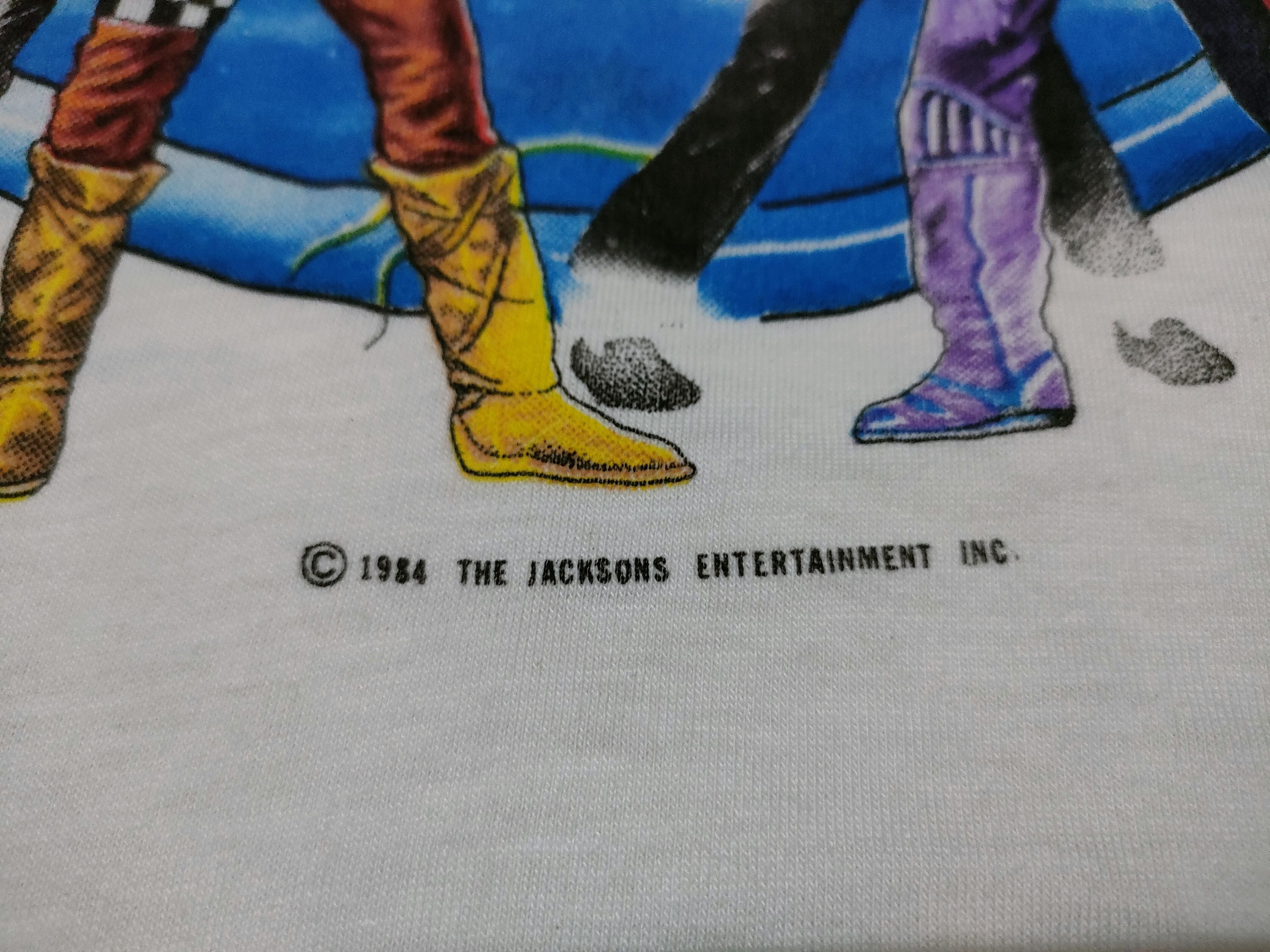 Band Tees 80s Vintage Michael Jackson 5 Janet Jackson Raglan Tee Size US L / EU 52-54 / 3 - 6 Thumbnail