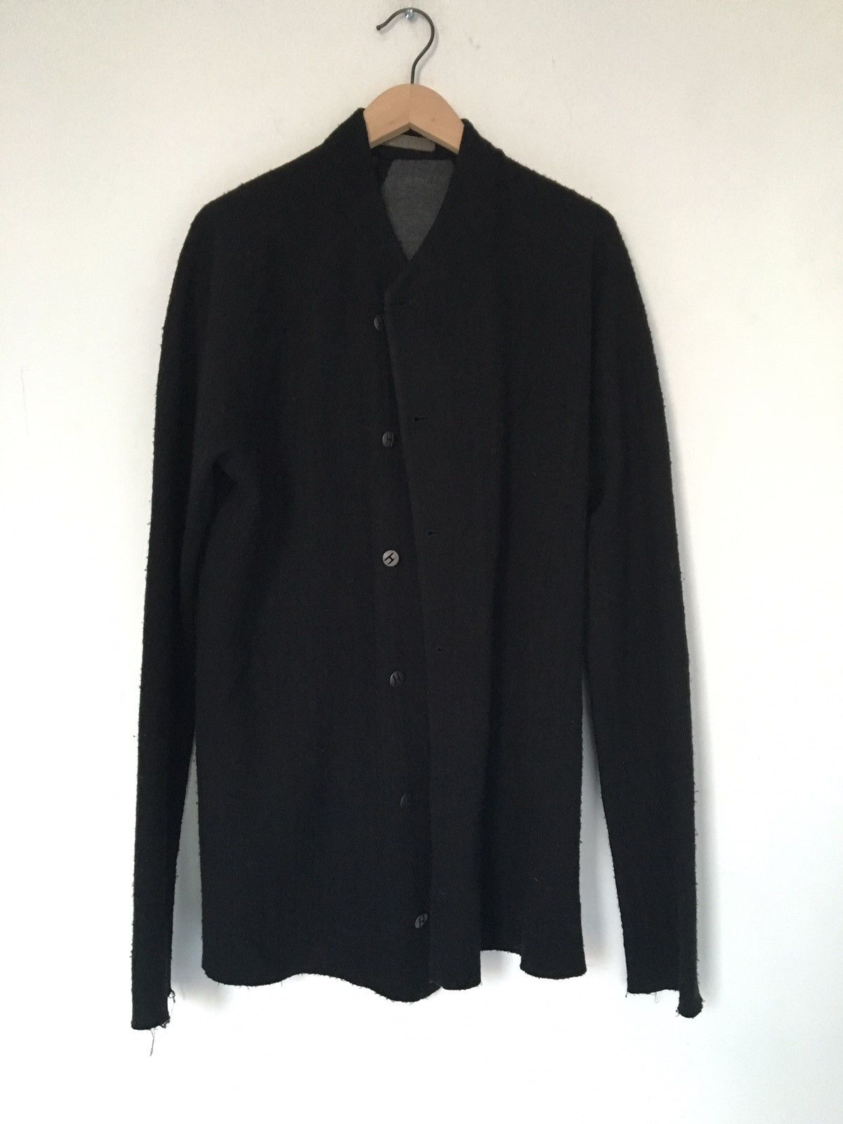 Inaisce Black Wool Boucle Folon Cardigan Size US M / EU 48-50 / 2 - 1 Thumbnail