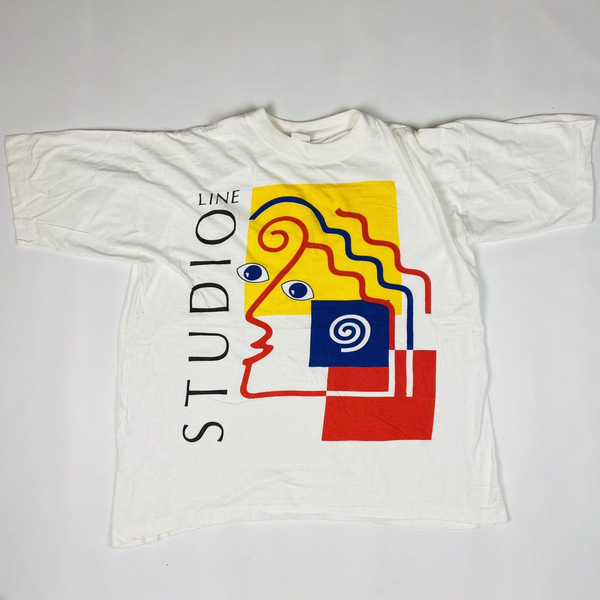 Vintage 1980s PICASSO SINGLE STITCH VINTAGE T SHIRT - № 384 Size US XL / EU 56 / 4 - 2 Thumbnail