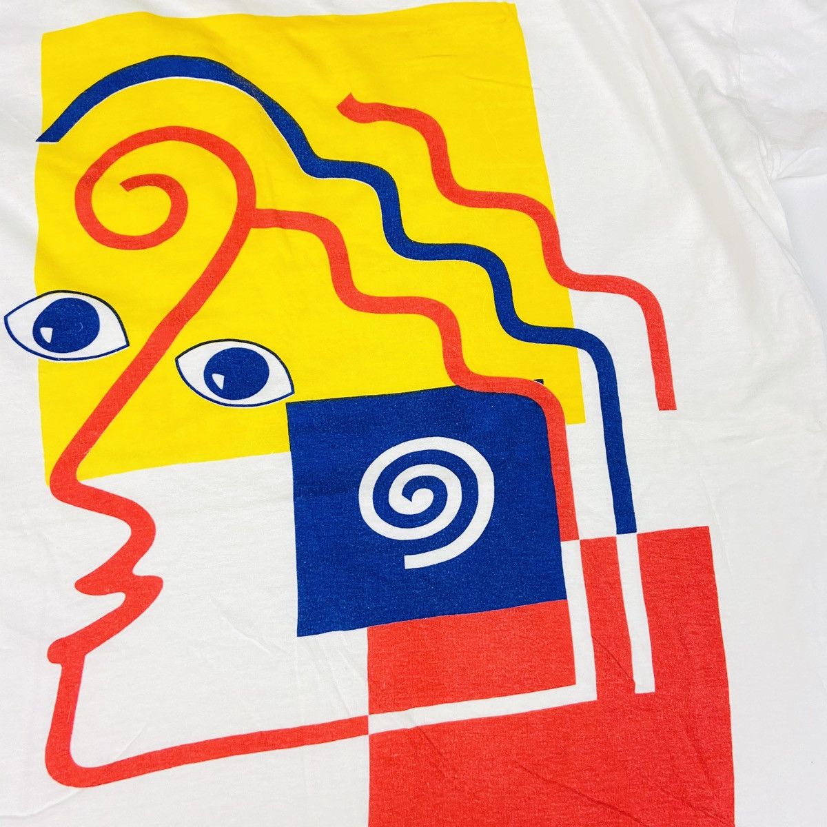 Vintage 1980s PICASSO SINGLE STITCH VINTAGE T SHIRT - № 384 Size US XL / EU 56 / 4 - 5 Thumbnail
