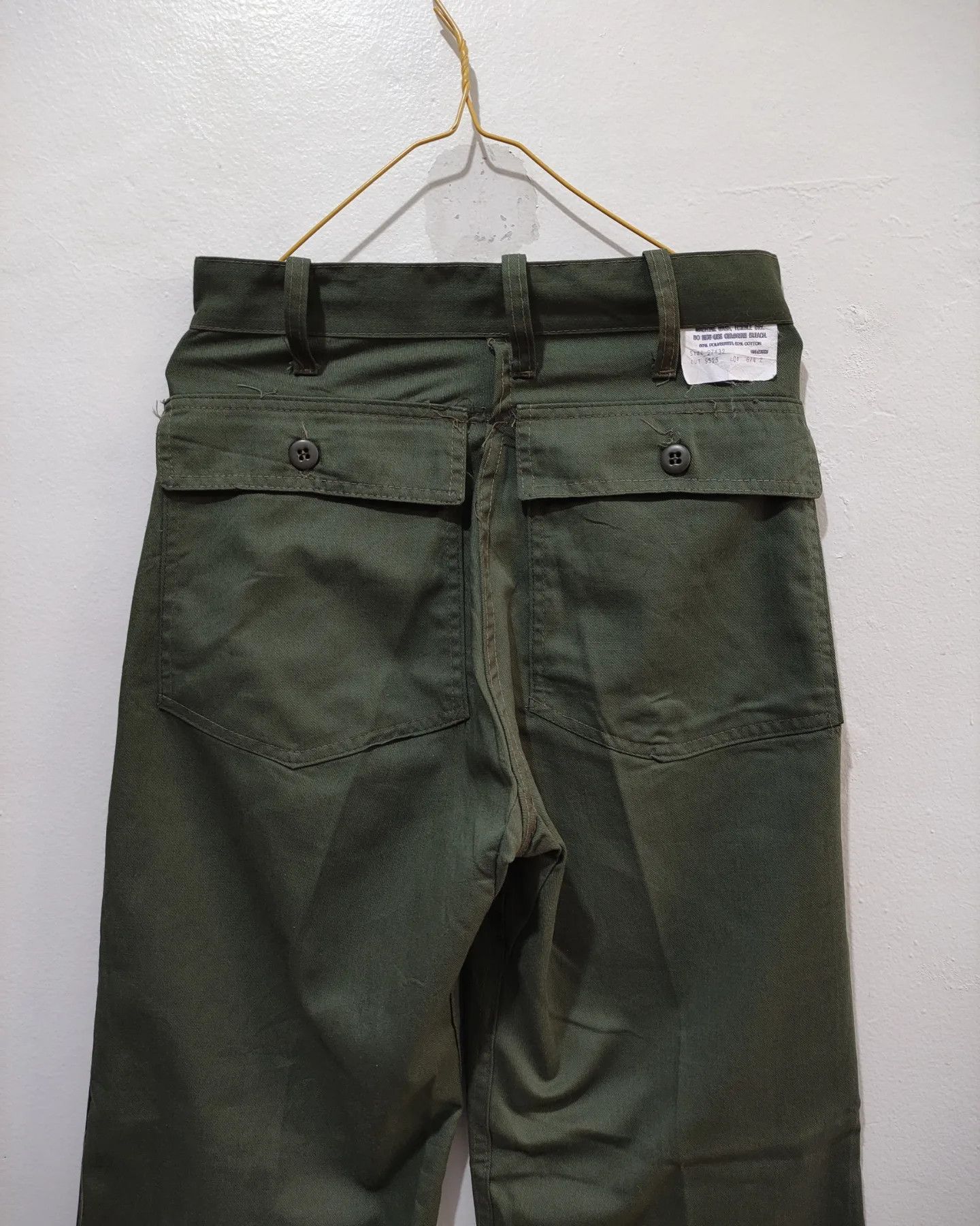 Vintage Vintage 90s Army Green Fatique Pants Size US 28 / EU 44 - 3 Thumbnail