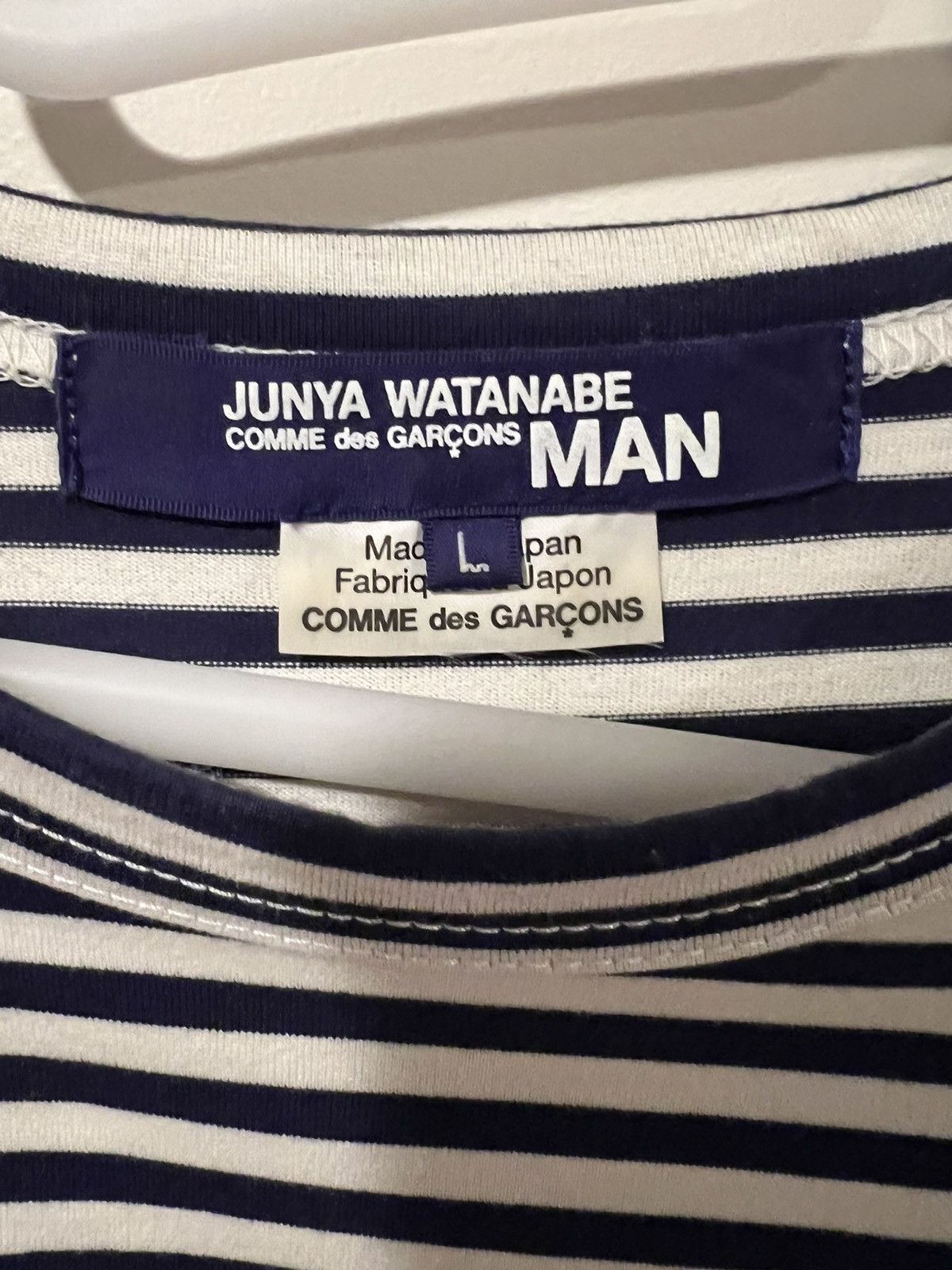 Junya Watanabe Junya Watanbe MAN cotton Striped Long Sleeve T-shirt Size US L / EU 52-54 / 3 - 2 Thumbnail