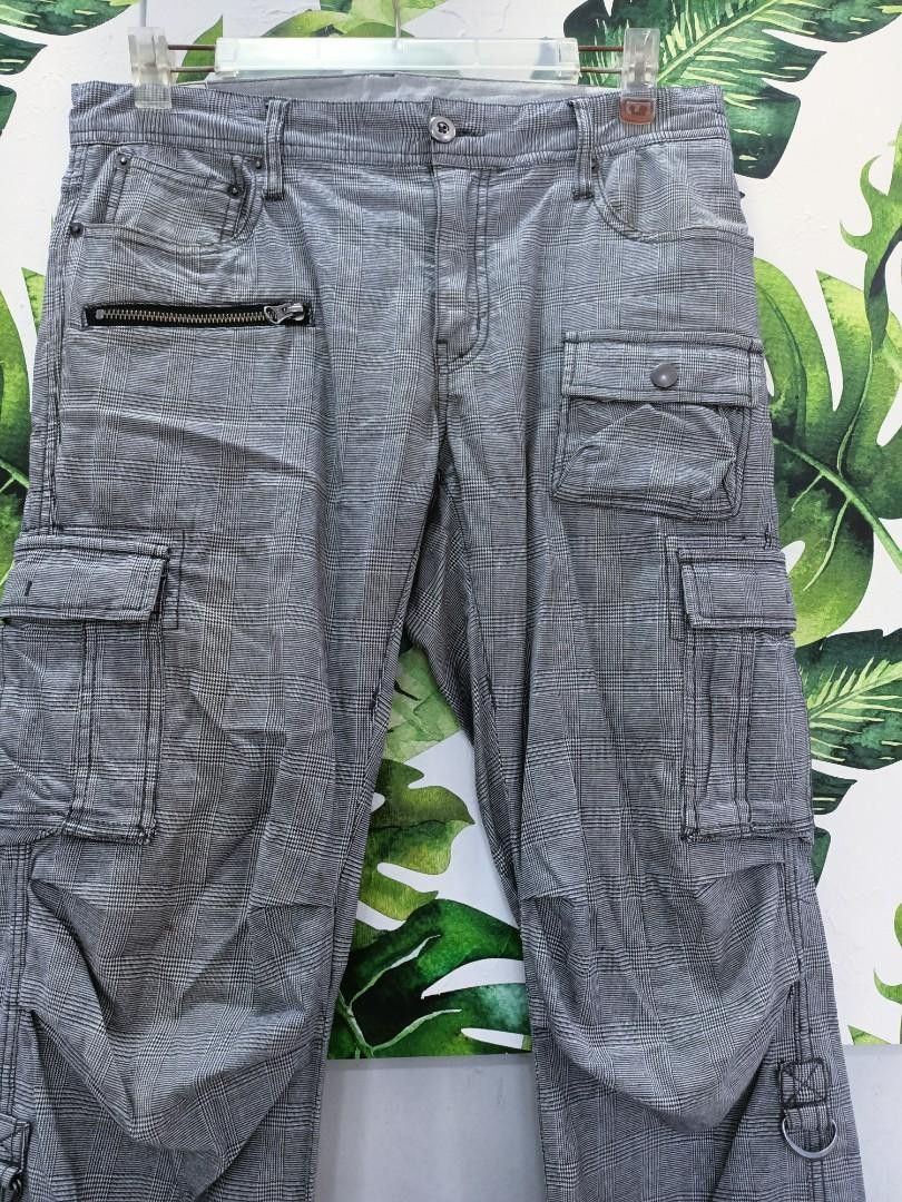 Japanese Brand Multipocket checkered cargo pants Size US 32 / EU 48 - 2 Thumbnail