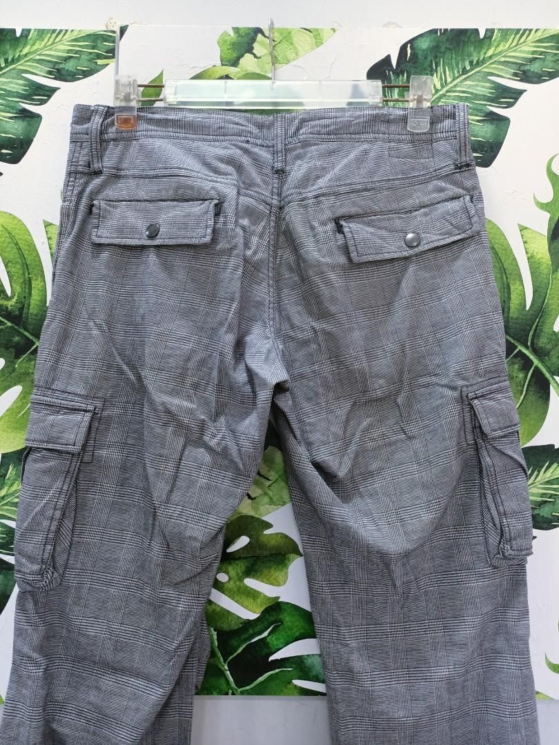 Japanese Brand Multipocket checkered cargo pants Size US 32 / EU 48 - 4 Thumbnail