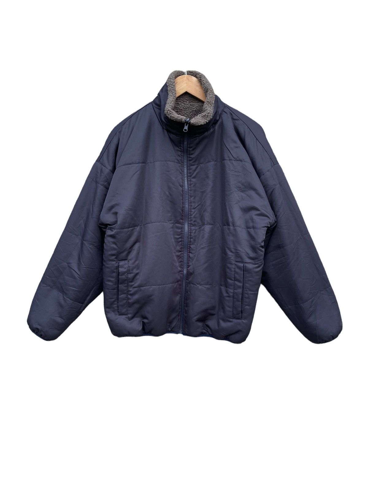 Kangol Vintage Kangol Mono-Mart Reversible Fleece Jacket Size US L / EU 52-54 / 3 - 7 Thumbnail