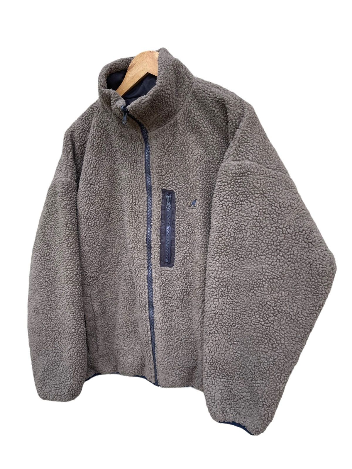 Kangol Vintage Kangol Mono-Mart Reversible Fleece Jacket Size US L / EU 52-54 / 3 - 2 Thumbnail