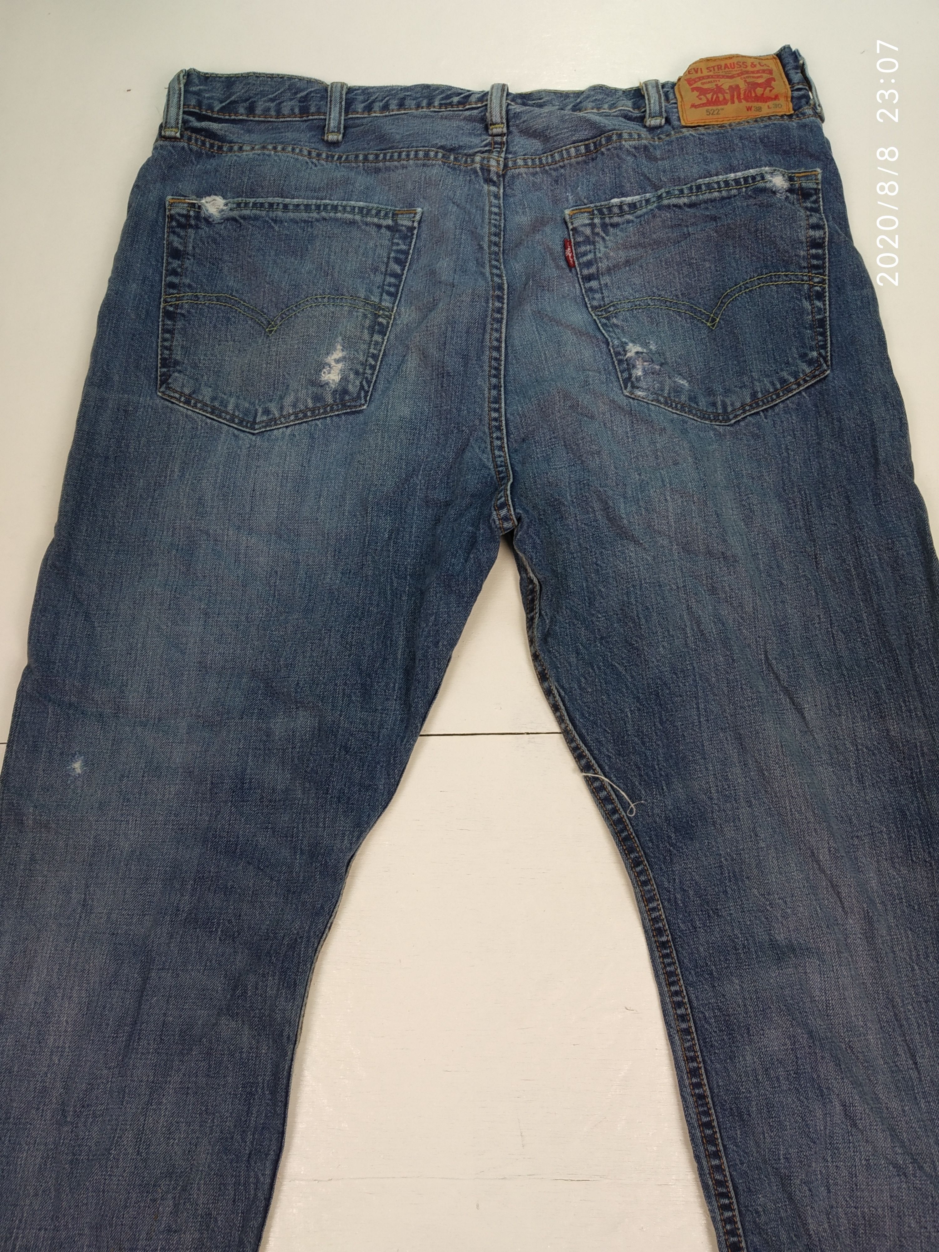 Levi's Vintage Levi 522 Denim Jeans Distressed Size US 40 / EU 56 - 6 Thumbnail
