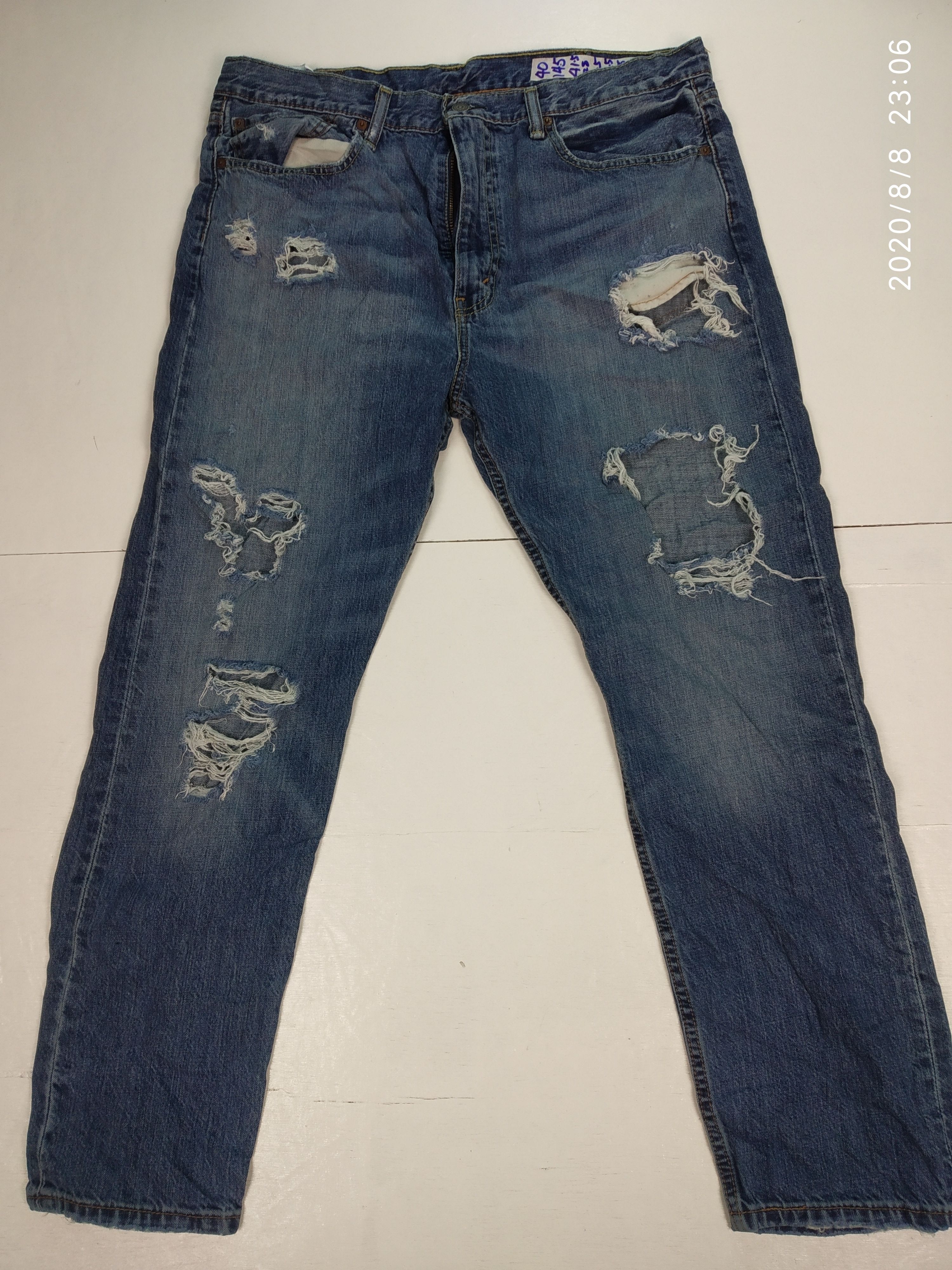Levi's Vintage Levi 522 Denim Jeans Distressed Size US 40 / EU 56 - 1 Thumbnail