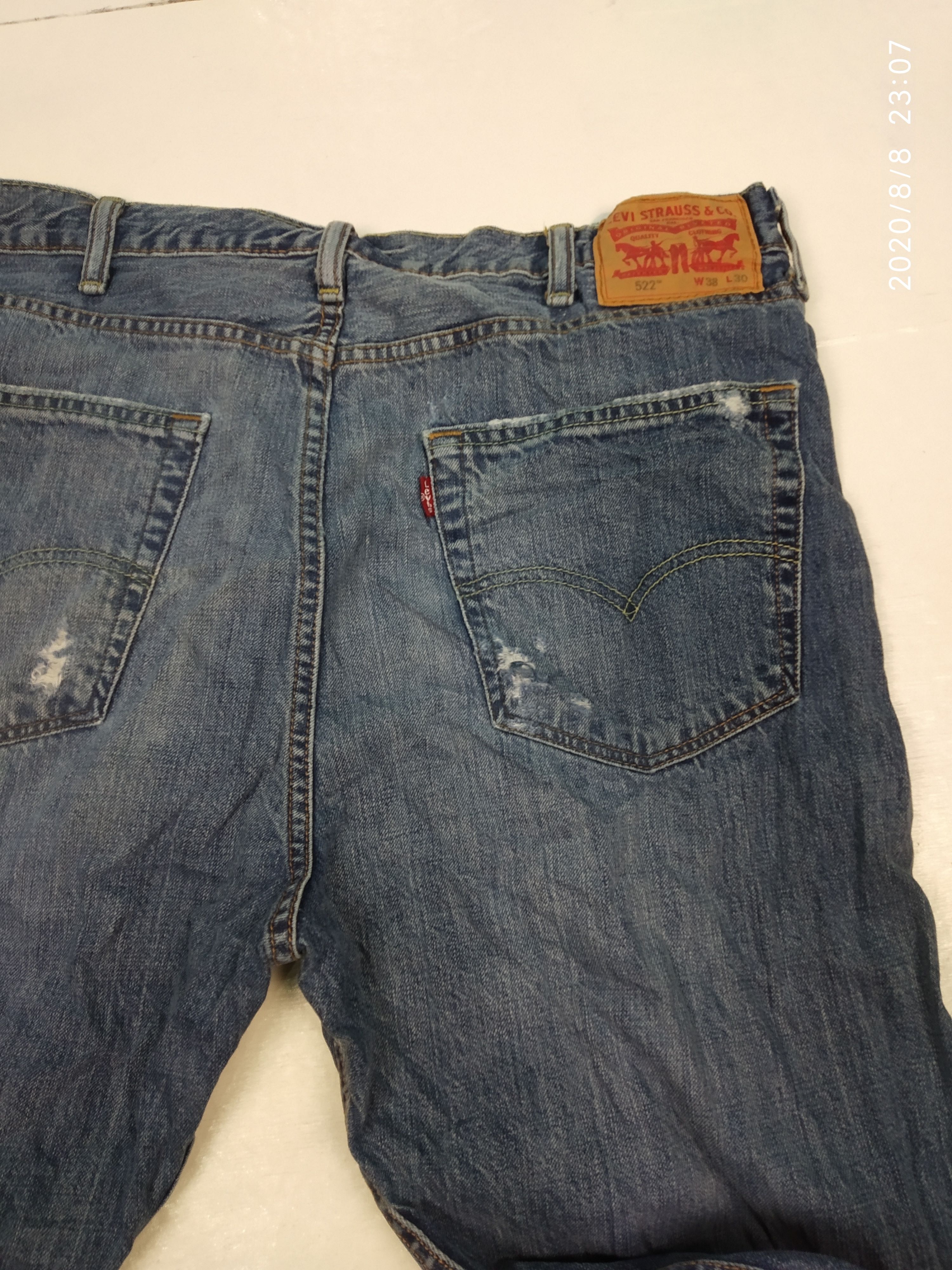 Levi's Vintage Levi 522 Denim Jeans Distressed Size US 40 / EU 56 - 8 Thumbnail