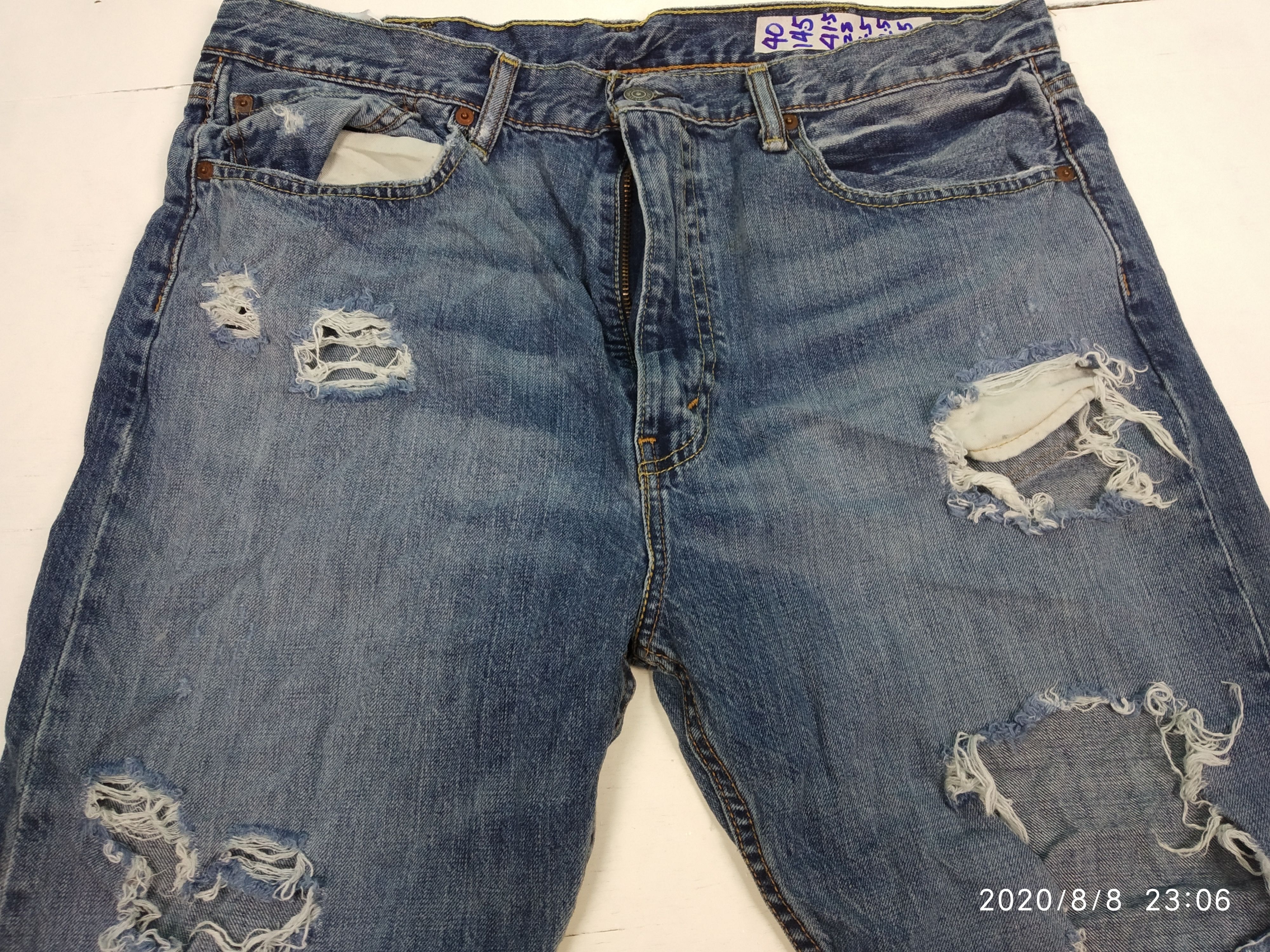 Levi's Vintage Levi 522 Denim Jeans Distressed Size US 40 / EU 56 - 3 Thumbnail