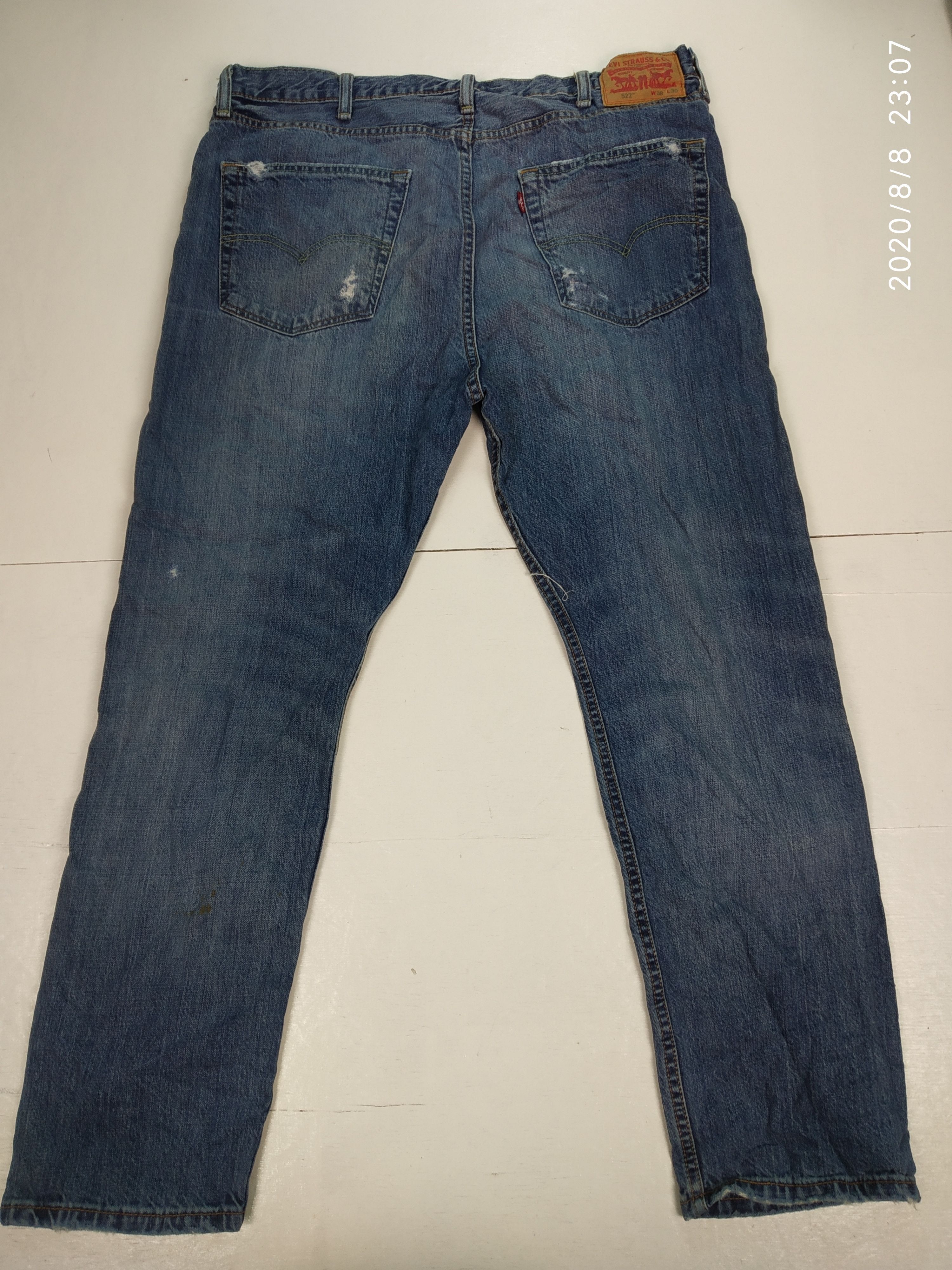 Levi's Vintage Levi 522 Denim Jeans Distressed Size US 40 / EU 56 - 5 Thumbnail