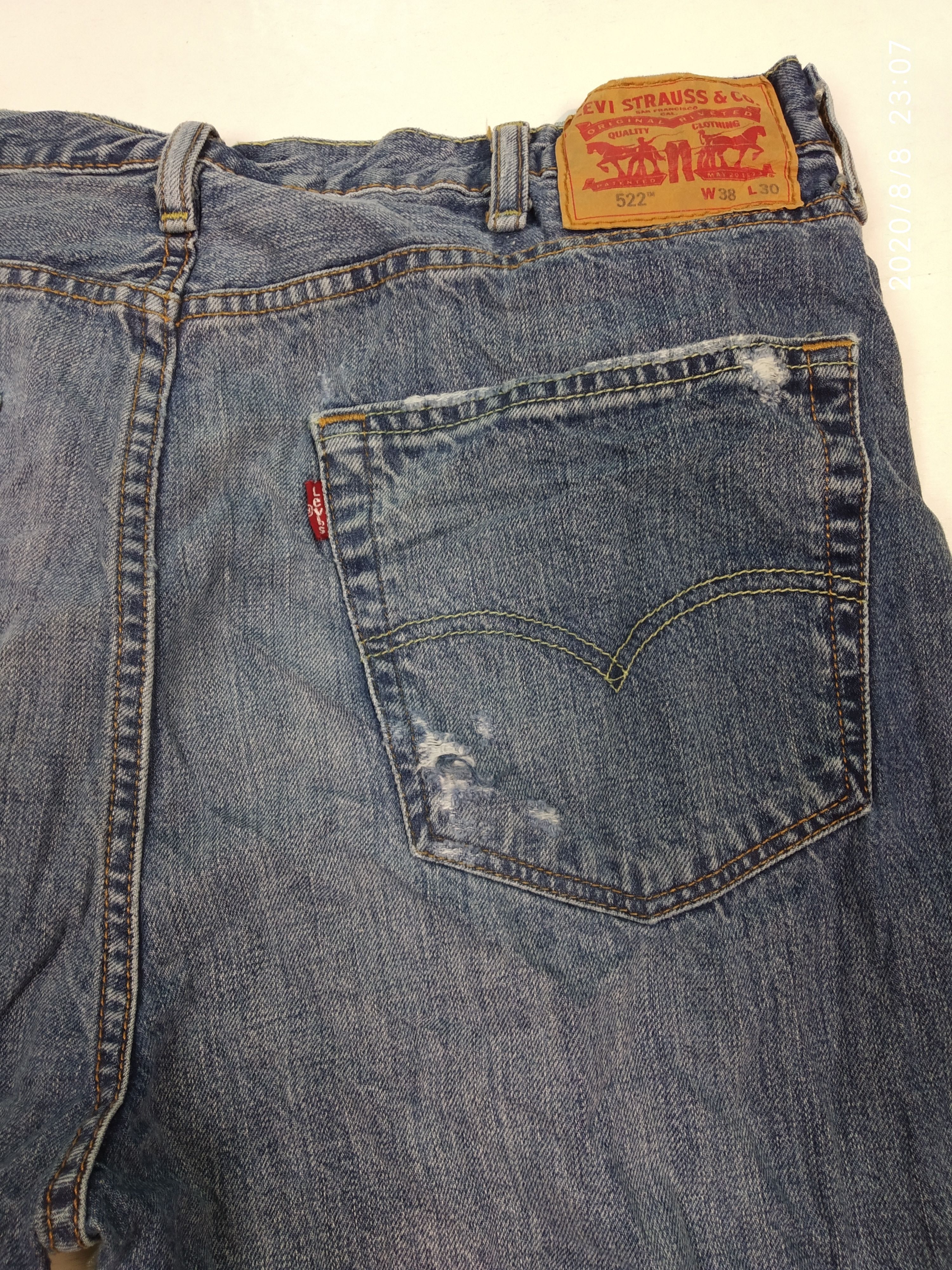 Levi's Vintage Levi 522 Denim Jeans Distressed Size US 40 / EU 56 - 7 Thumbnail
