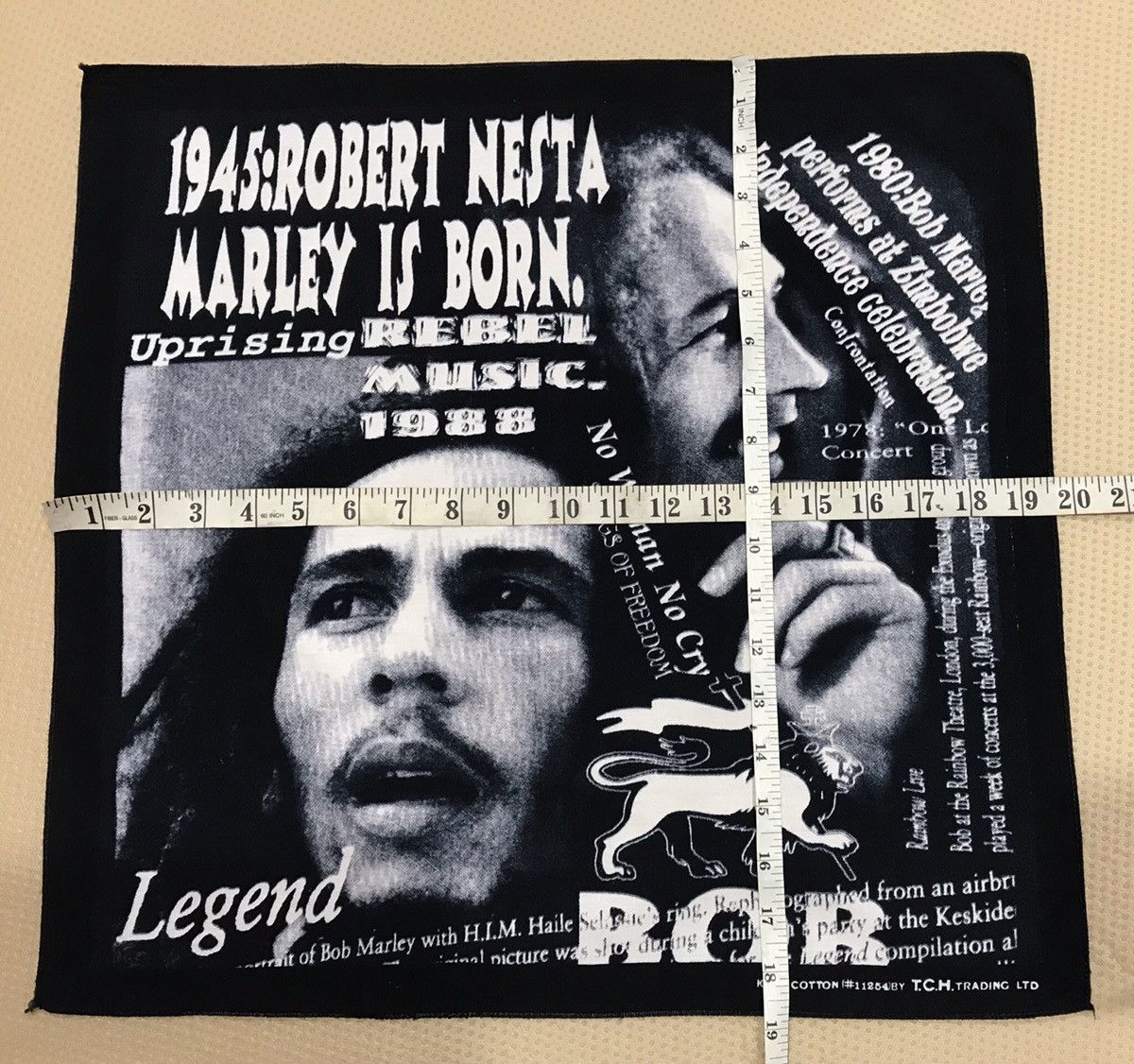 bob marley bandana handkerchief pocket square