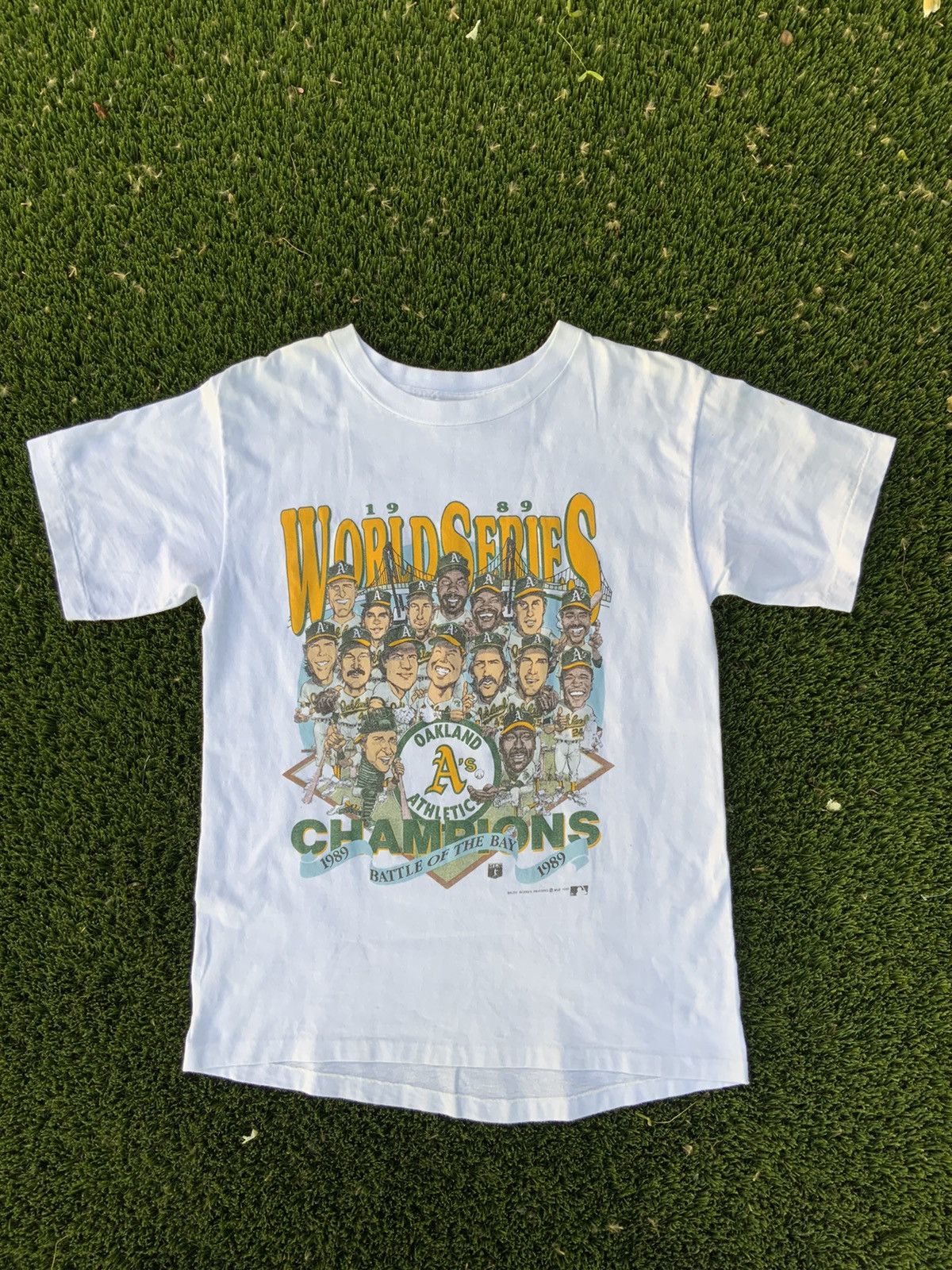 Vintage Oakland Athletics A's Champions 1989 T Shirt Large 