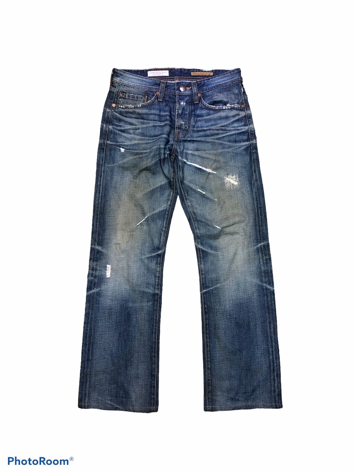 AG Adriano Goldschmied SLIM STRAIGHT LEG DISTRESSED DENIM Size US 30 / EU 46 - 1 Thumbnail