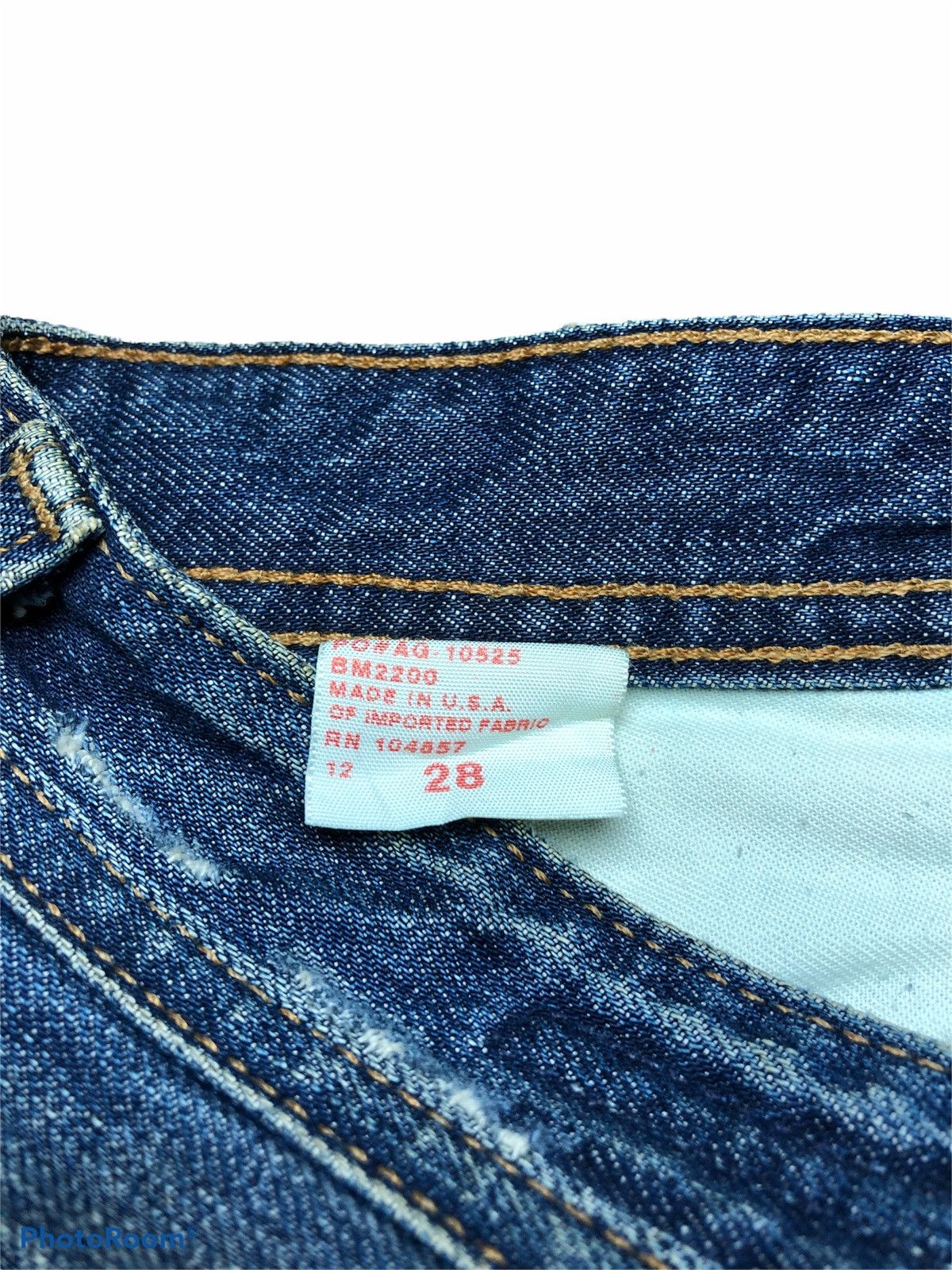 AG Adriano Goldschmied SLIM STRAIGHT LEG DISTRESSED DENIM Size US 30 / EU 46 - 6 Thumbnail
