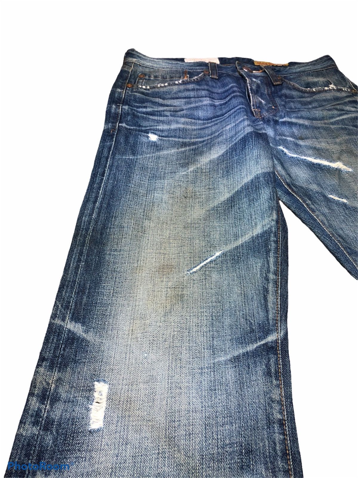 AG Adriano Goldschmied SLIM STRAIGHT LEG DISTRESSED DENIM Size US 30 / EU 46 - 7 Thumbnail