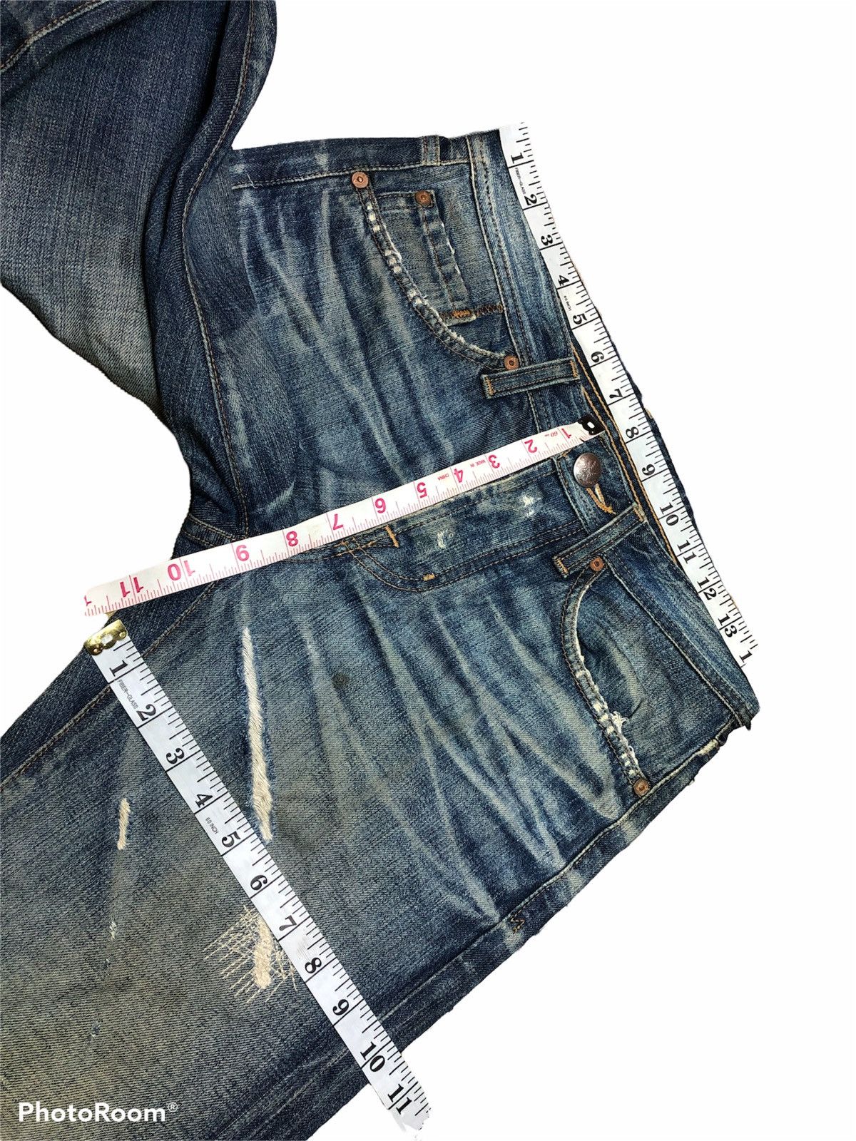 AG Adriano Goldschmied SLIM STRAIGHT LEG DISTRESSED DENIM Size US 30 / EU 46 - 9 Thumbnail