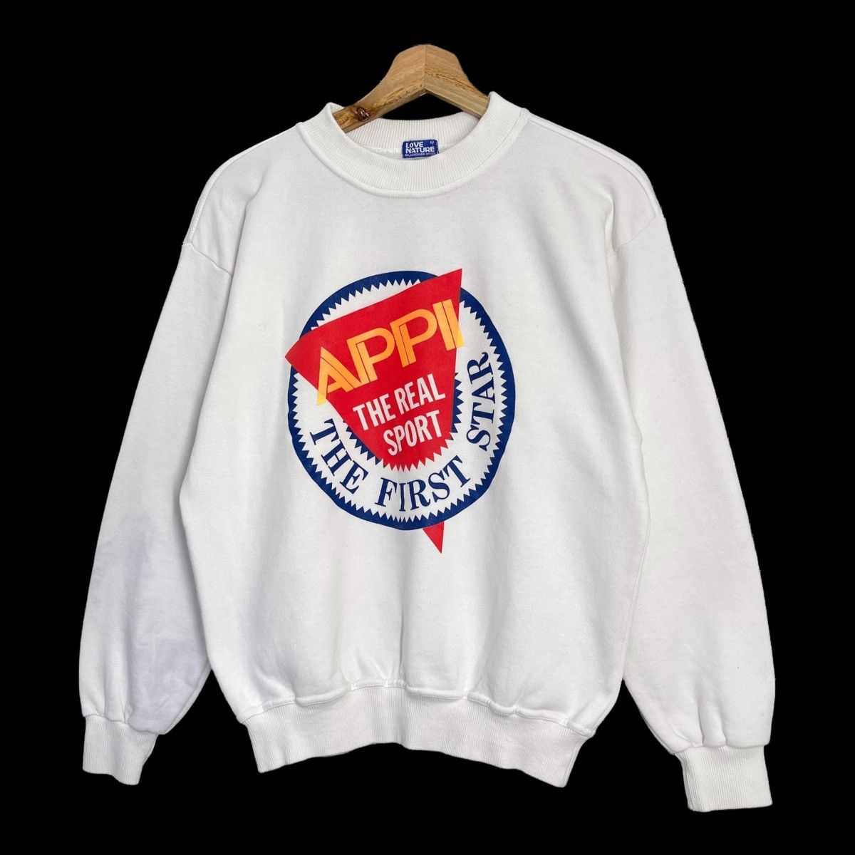 Japanese Brand Apipi The Real Sports Big Image Crewneck Sweatshirt Size S Size US S / EU 44-46 / 1 - 3 Thumbnail