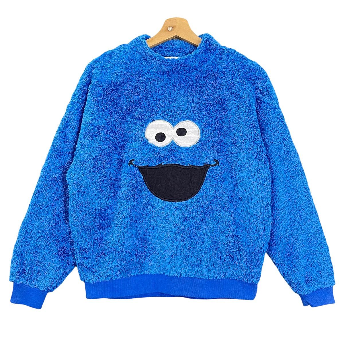 Cartoon Network Sesame Street Big Logo Embroidered Crewneck Fleece Size M Size US M / EU 48-50 / 2 - 1 Thumbnail