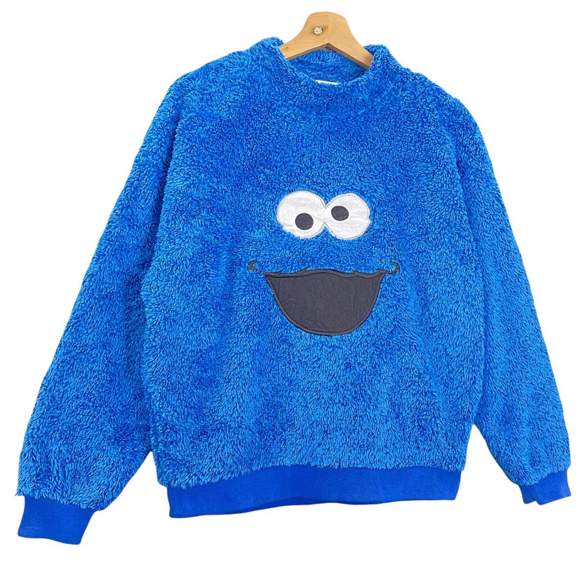 Cartoon Network Sesame Street Big Logo Embroidered Crewneck Fleece Size M Size US M / EU 48-50 / 2 - 2 Thumbnail